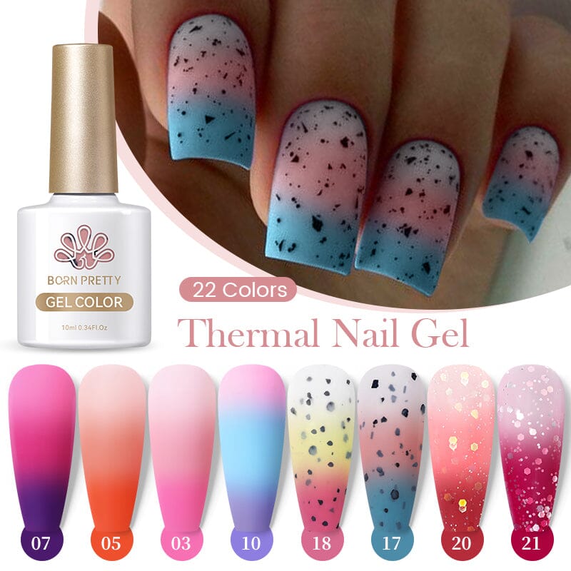 BORN PRETTY 10ml Thermal Color Changing Nail Polish - Long Lasting Gel Nail Lacquer for Manicures & Pedicures, Perfect for Parties, Holidays & Special Occasions