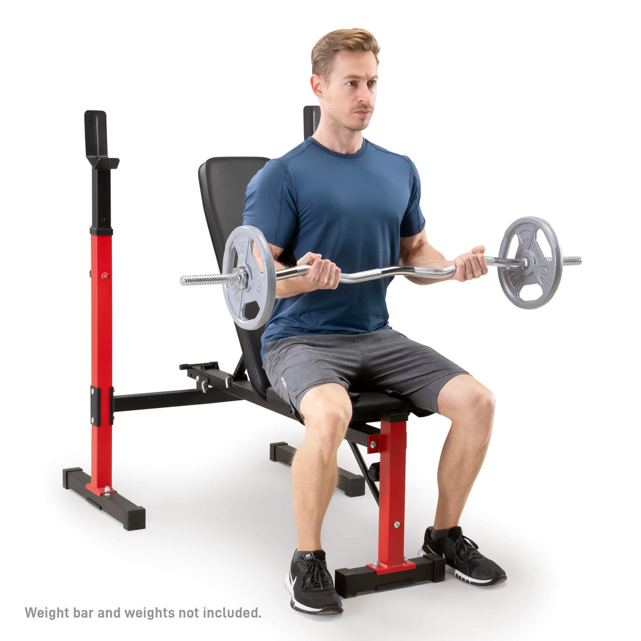 Marcy MWB 5511 Standard Weight Bench for Home Gym - Adjustable Workout Bench for Strength Training & Bodybuilding | Perfect for Home Fitness, Garage Gym & Personal Training