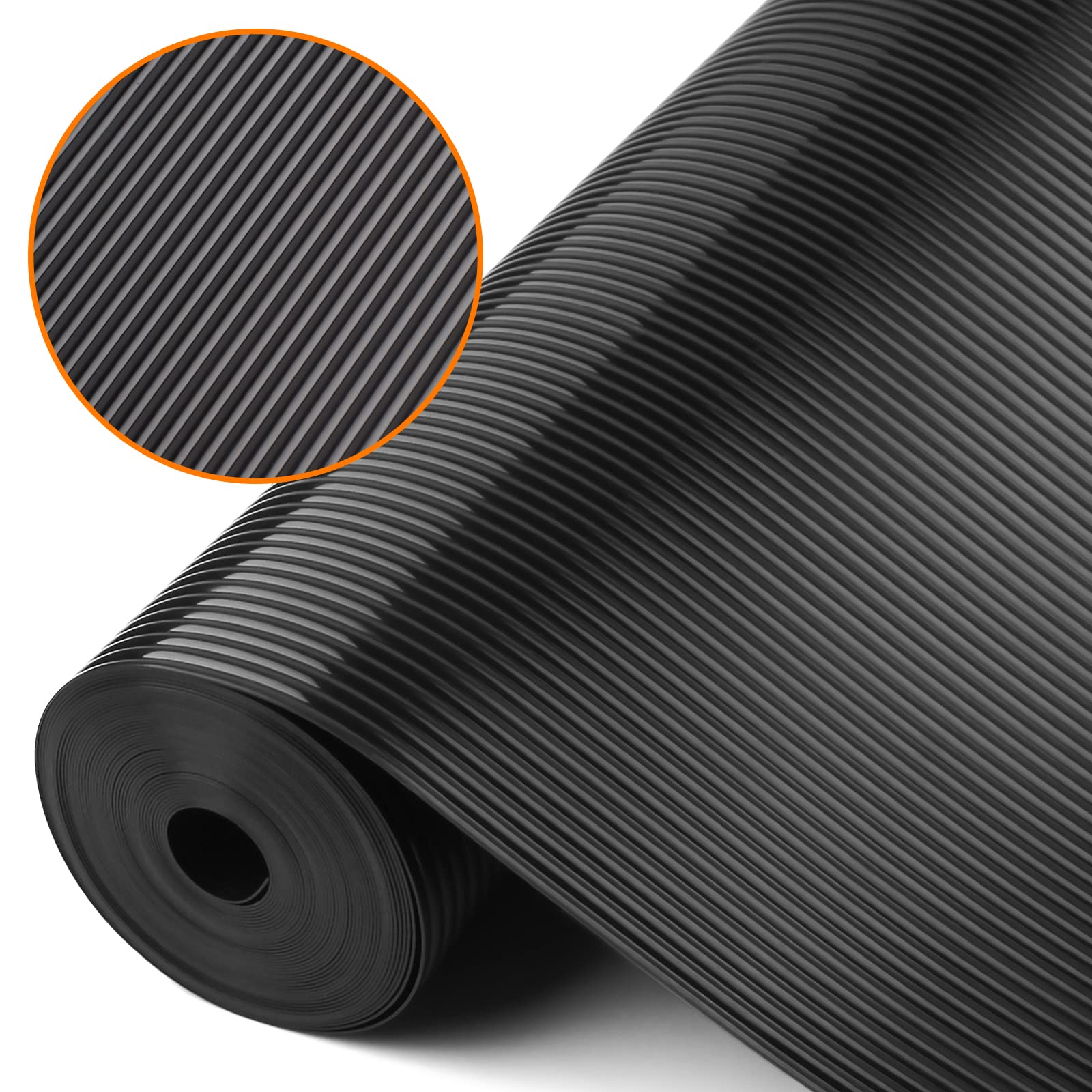 Non-Adhesive EVA Shelf Liners for Kitchen Cabinets, Drawers, Refrigerators & Desks - Washable Cabinet Mats (23.6