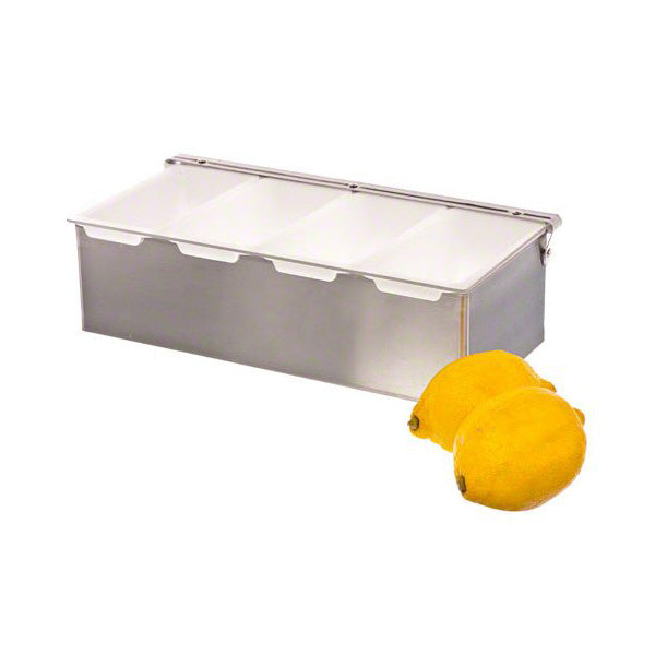 4-Compartment Condiment Dispenser & Bar Caddy - Perfect for Restaurants, BBQs, and Home Kitchen Organization