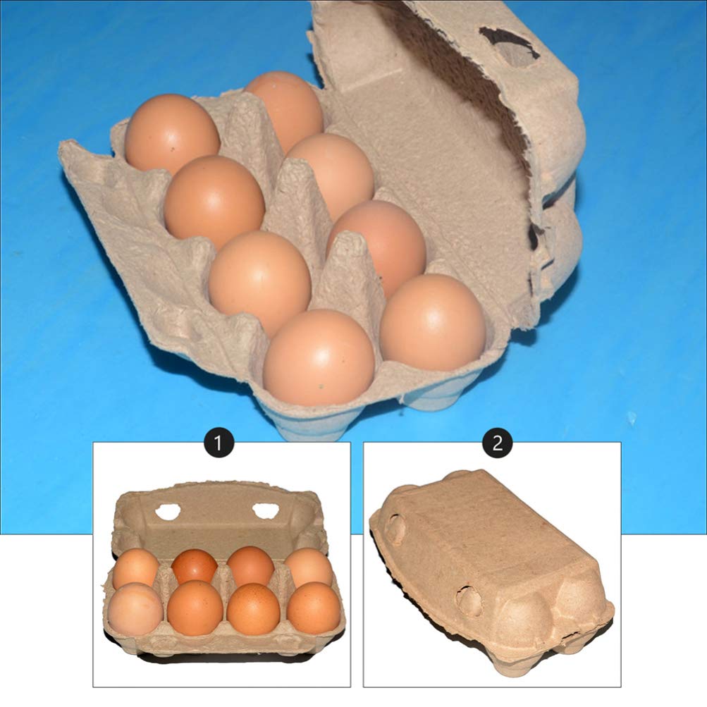 DOITOOL 20PCS 6-Count Egg Cartons for Chicken Eggs - Natural Pulp Egg Crates for Farmers Market, Half Dozen Egg Storage Containers - Perfect for Fresh Farm Eggs, Farmers Markets & Home Kitchen Use