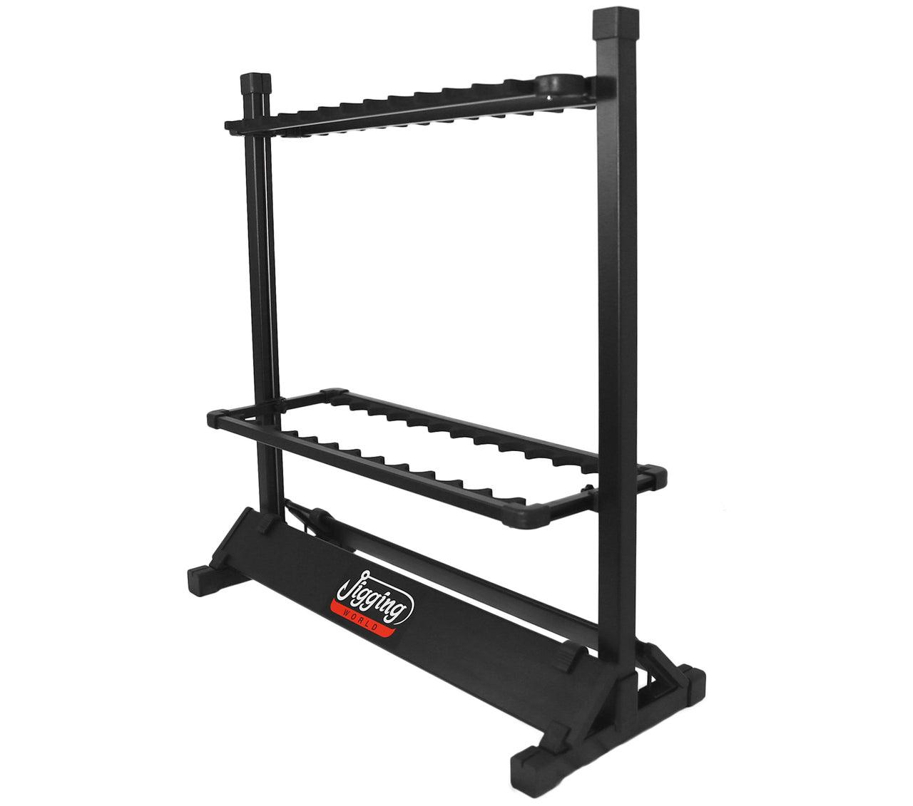 Jigging World Aluminum Rod Racks - Heavy Duty Fishing Rod Holder for Saltwater & Freshwater - Perfect for Boat, Kayak, Surf, and Shore Fishing