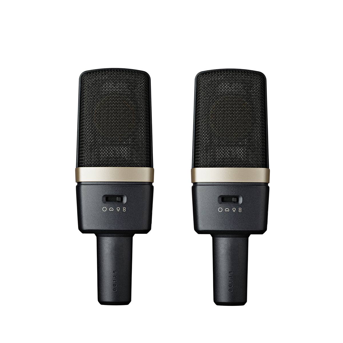 AKG C314 Professional Multi-Pattern Condenser Microphone - Matched Pair for Studio Recording, Podcasting & Live Performances