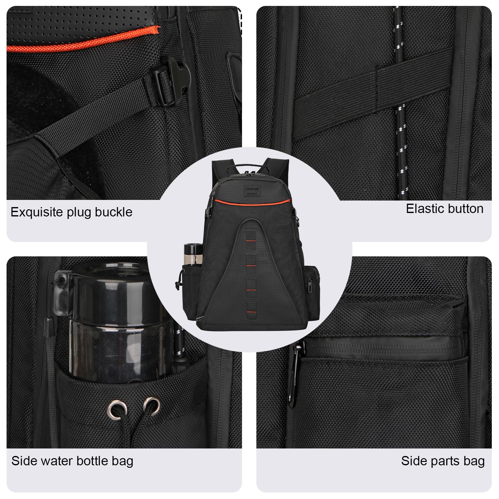 Goloni Professional Equestrian Backpack with Helmet Holder - Waterproof Horse Riding Boot Bag with Multiple Compartments for All Riding Accessories - Perfect for Horse Shows, Trail Rides & Stable Storage