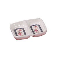 Thunder Group Twin Sauce Dish - Rose Collection 2-3/4 Inch (24 per Case) [1102AR] | Perfect for Restaurants, Catering & Home Entertaining