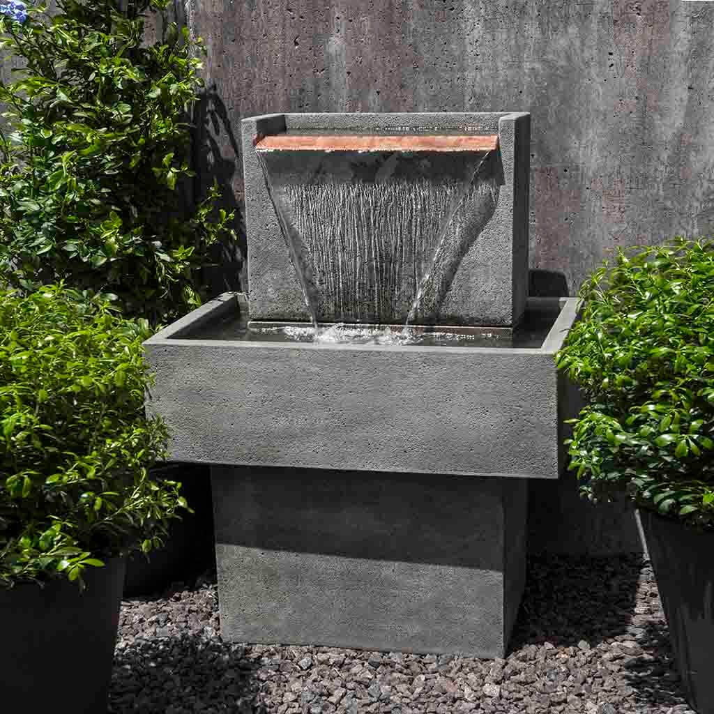 Campania International Falling Water Fountain - Outdoor Garden Waterfall Feature for Patio, Yard, and Landscape Decor | Relaxing Water Sounds for Backyard Oasis