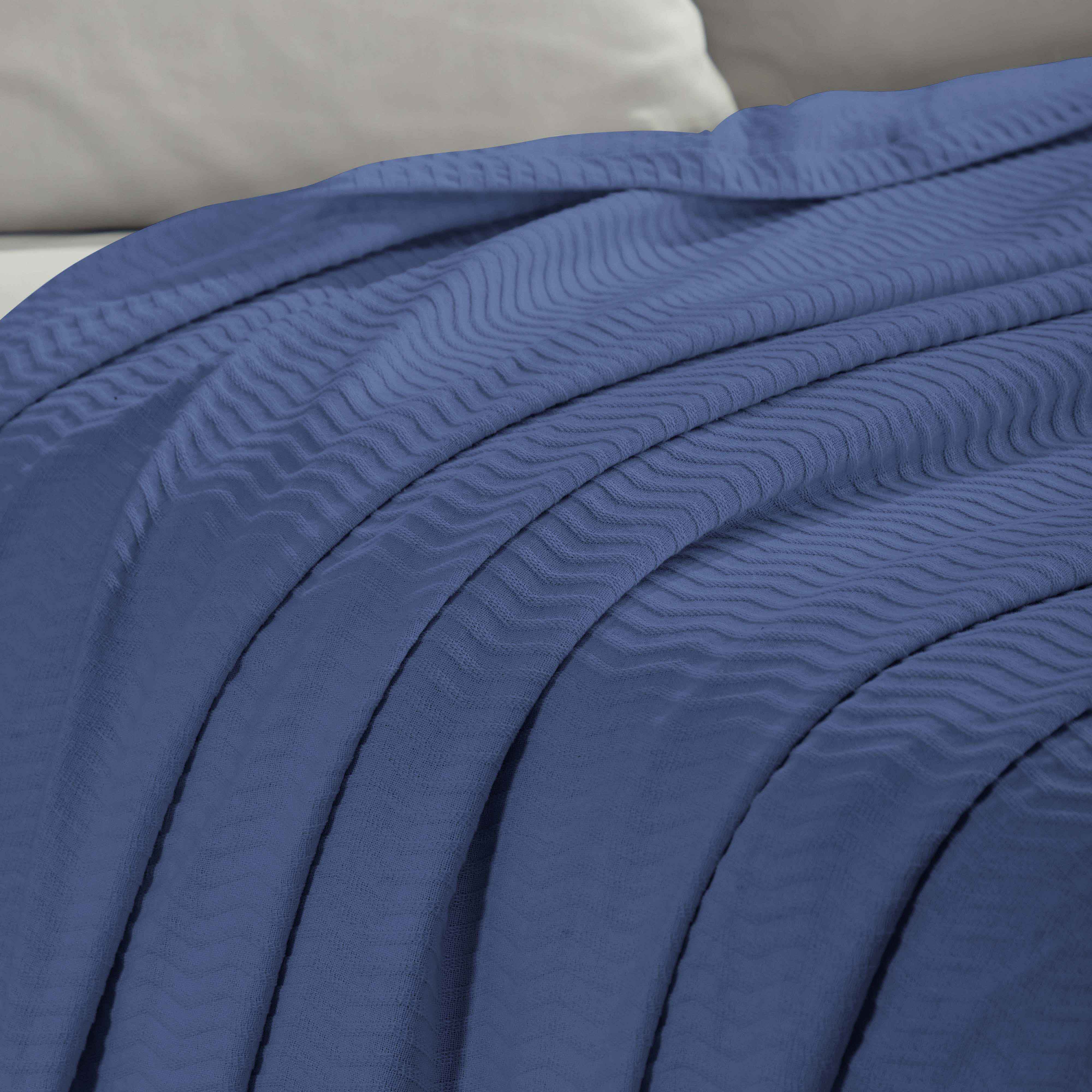 Jena Cotton Textured Chevron Lightweight Woven Blanket - Soft & Breathable Throw for Sofa, Bed & Outdoor Use - Cozy Home Decor & Picnic Essential