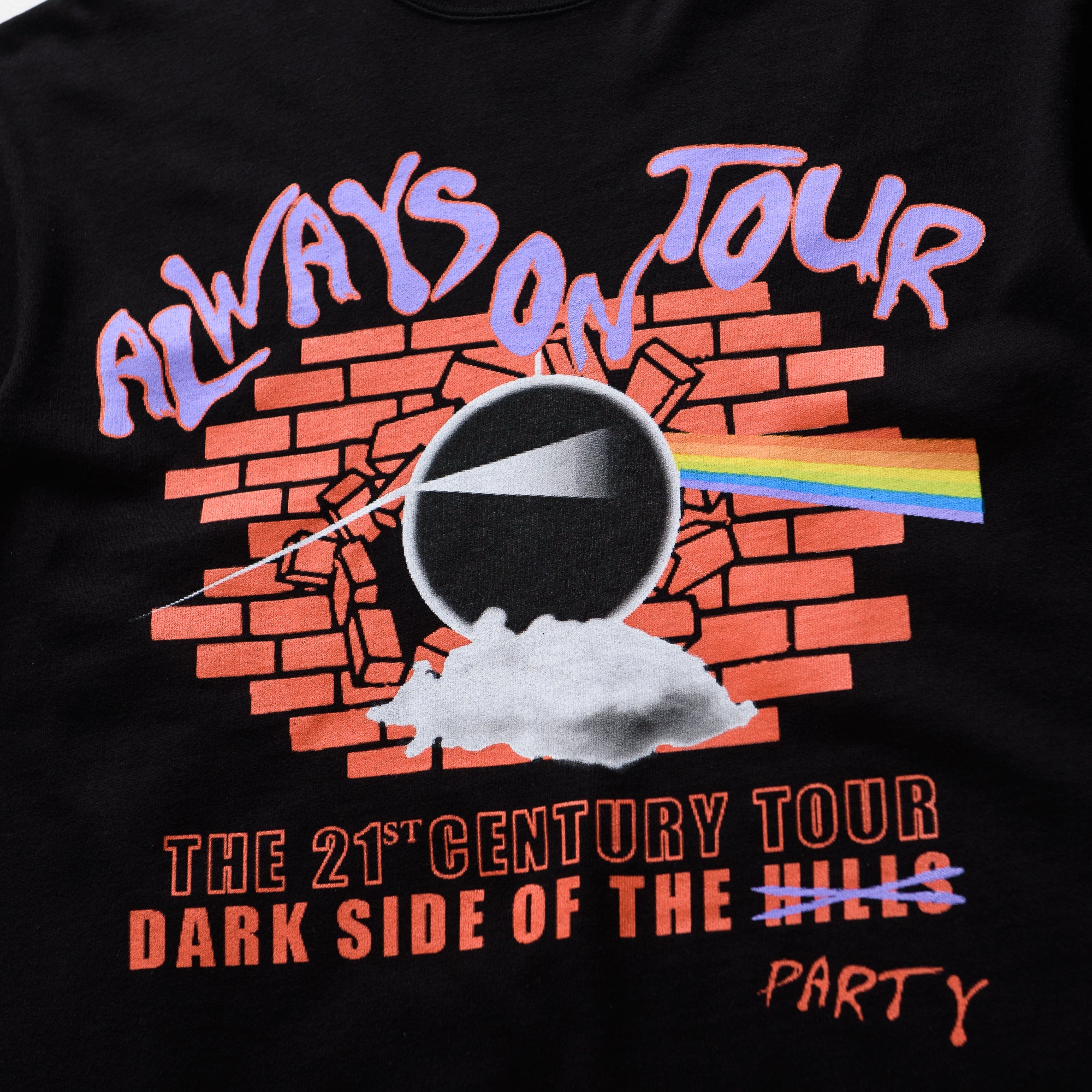 Always On Tour Dark Side T-Shirt - Black | Soft Cotton Band Tee for Concerts & Music Festivals