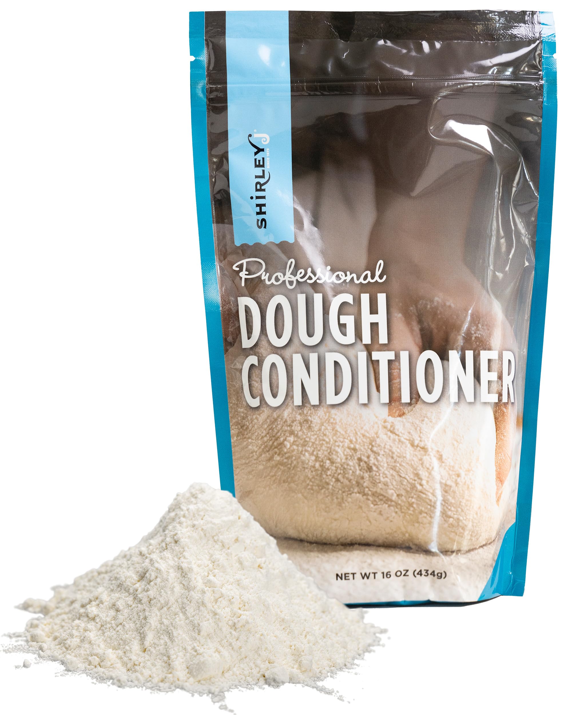 Shirley J Professional Dough Conditioner - 1 lb Bread Dough Enhancer for Homemade Bread, Pizza Dough, Rolls & Pastries | Improves Rise, Texture & Elasticity | Perfect for Bakeries, Home Baking & Artisan Bread Making