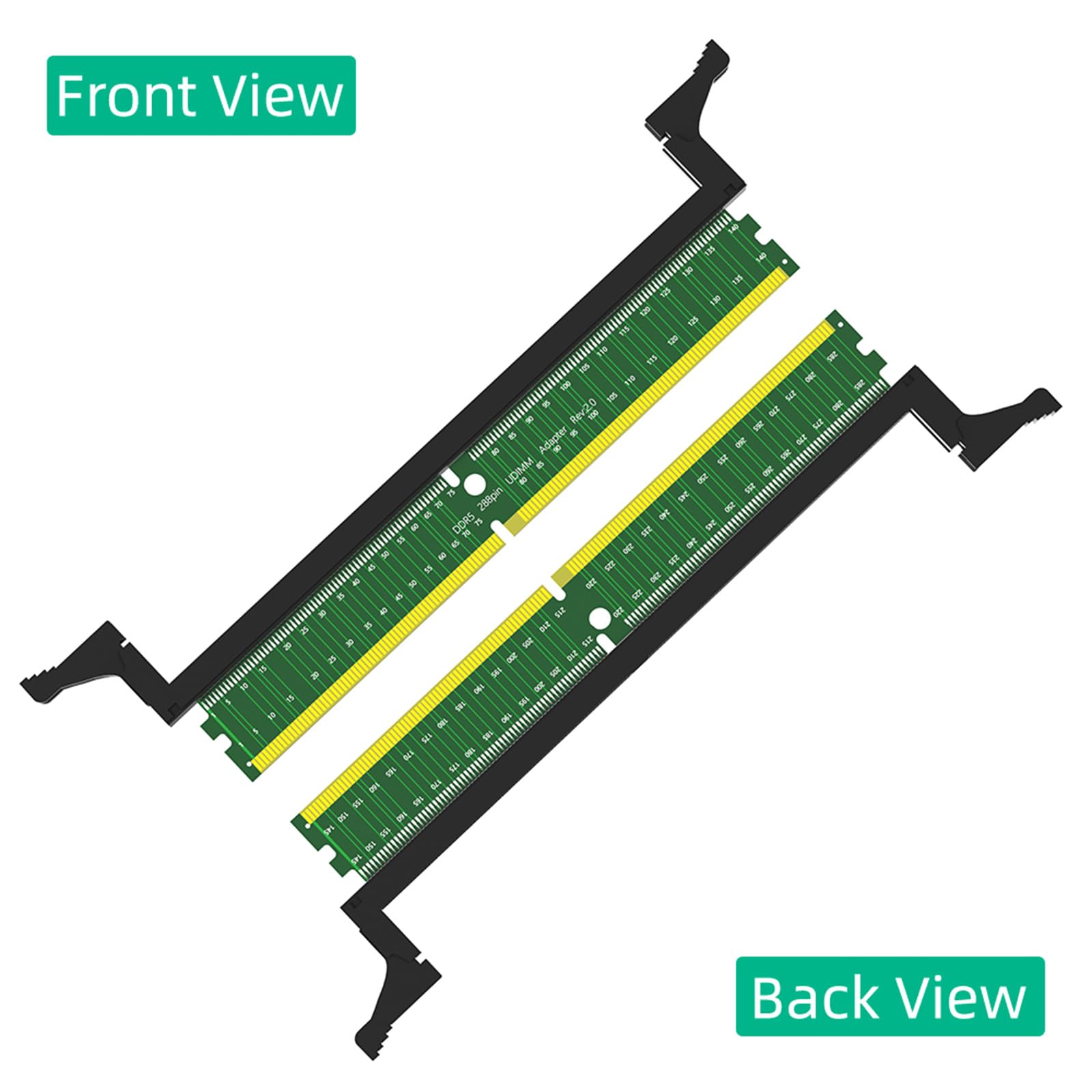 MOIDHSAG DDR5 UDIMM 288-Pin Desktop Memory Module - High-Speed RAM for PC Computers with Test Protection & Card Slot Adapters | Ideal for Gaming, Workstations & PC Upgrades