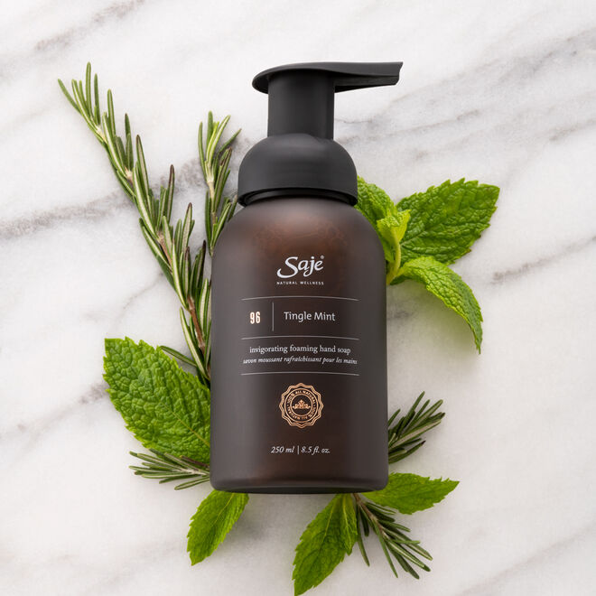 Tingle Mint Invigorating Foaming Hand Soap - Refreshing & Moisturizing for Dry Skin - Perfect for Kitchen, Bathroom & Office Use