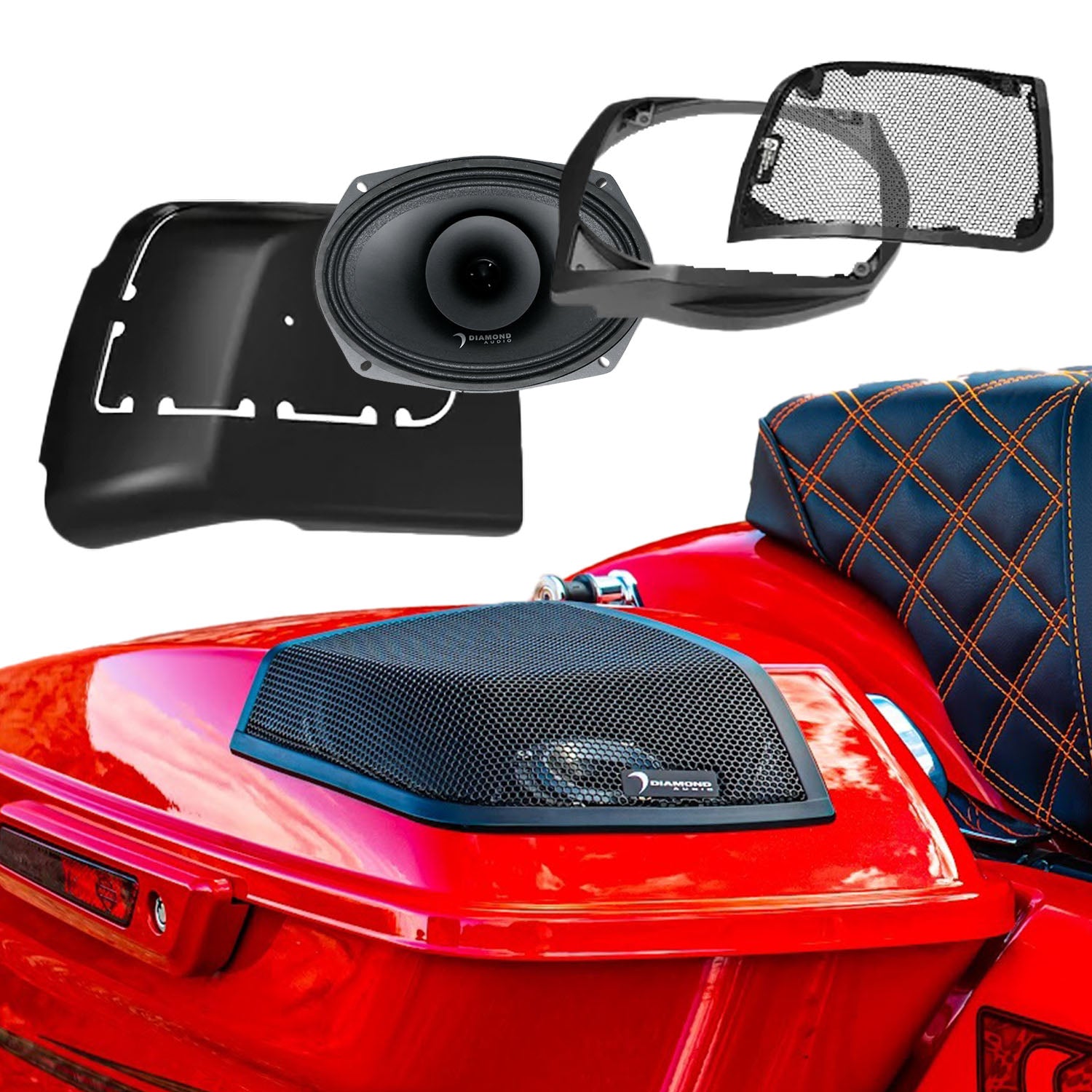 2014-2023 Harley Davidson® Cut In Lid Kit with MP694 (4Ω) Speaker - MSMP694LK - Perfect for Motorcycle Audio Upgrades & Custom Installations
