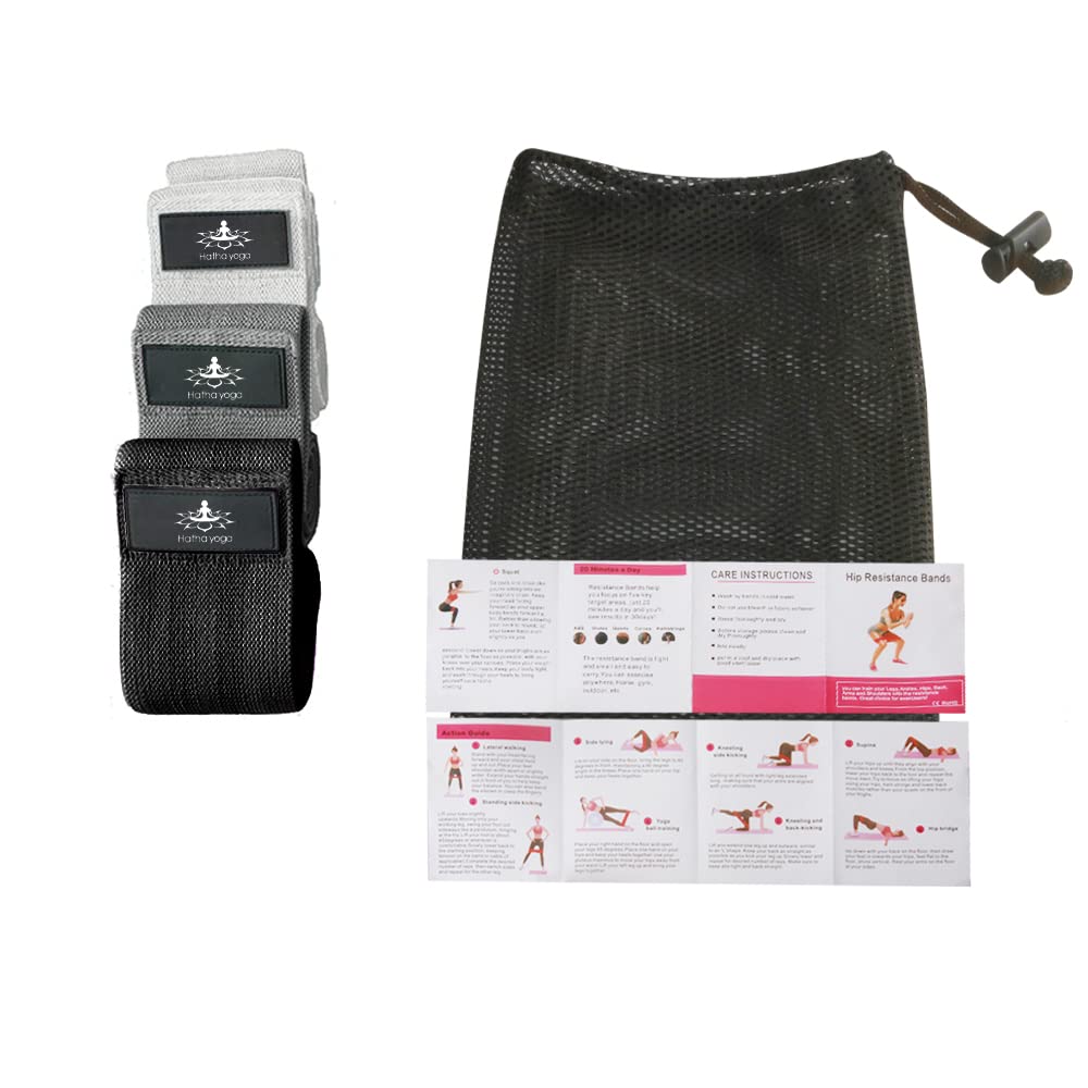 Premium Hatha Yoga Resistance Bands Set of 3 - 14.5