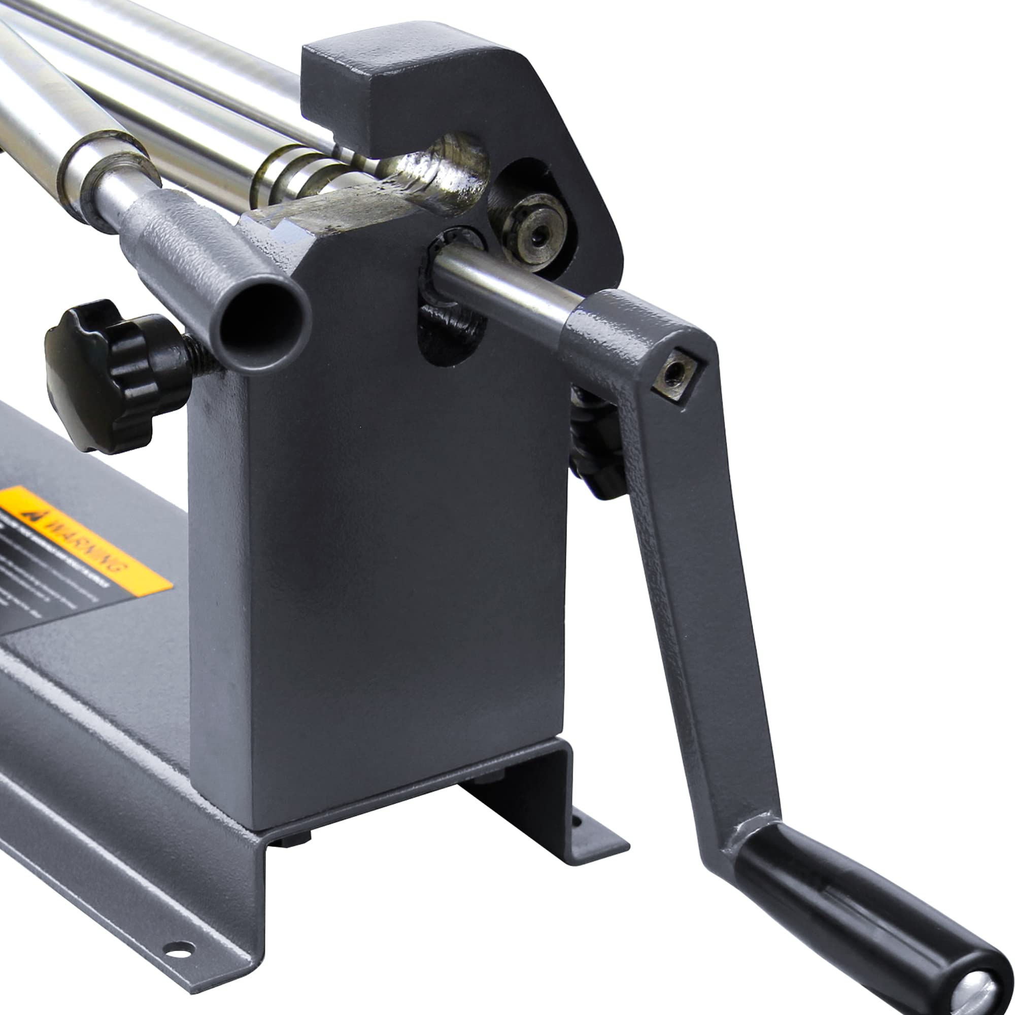 KAKA INDUSTRIAL W01-1222 12-Inch Metal Sheet Bending Roller Machine - 22 Gauge Steel Capacity with Removable Rollers for Metalworking & DIY Projects