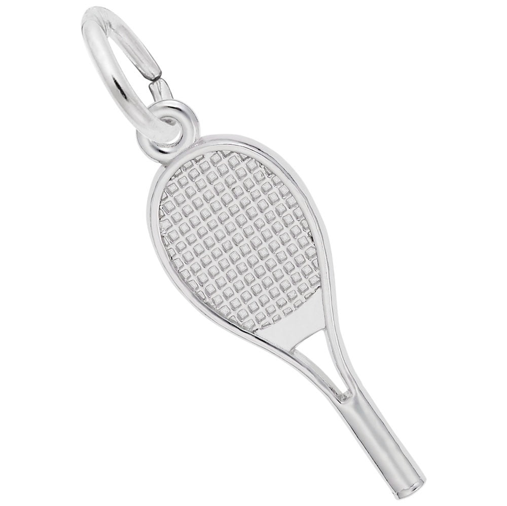 Sterling Silver Small Tennis Racquet Charm Pendant Necklace - Dainty Sports Jewelry for Women - Perfect Gift for Tennis Players & Fans (Ideal for Matches, Training & Casual Wear)