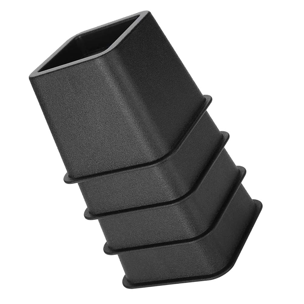 4pcs Heavy Duty Black Bed Risers - Adjustable Bed Frame & Chair Leg Extenders for Sofa, Couch, Table - Carpet Protector & Furniture Support for Home, Dorm, Office Use