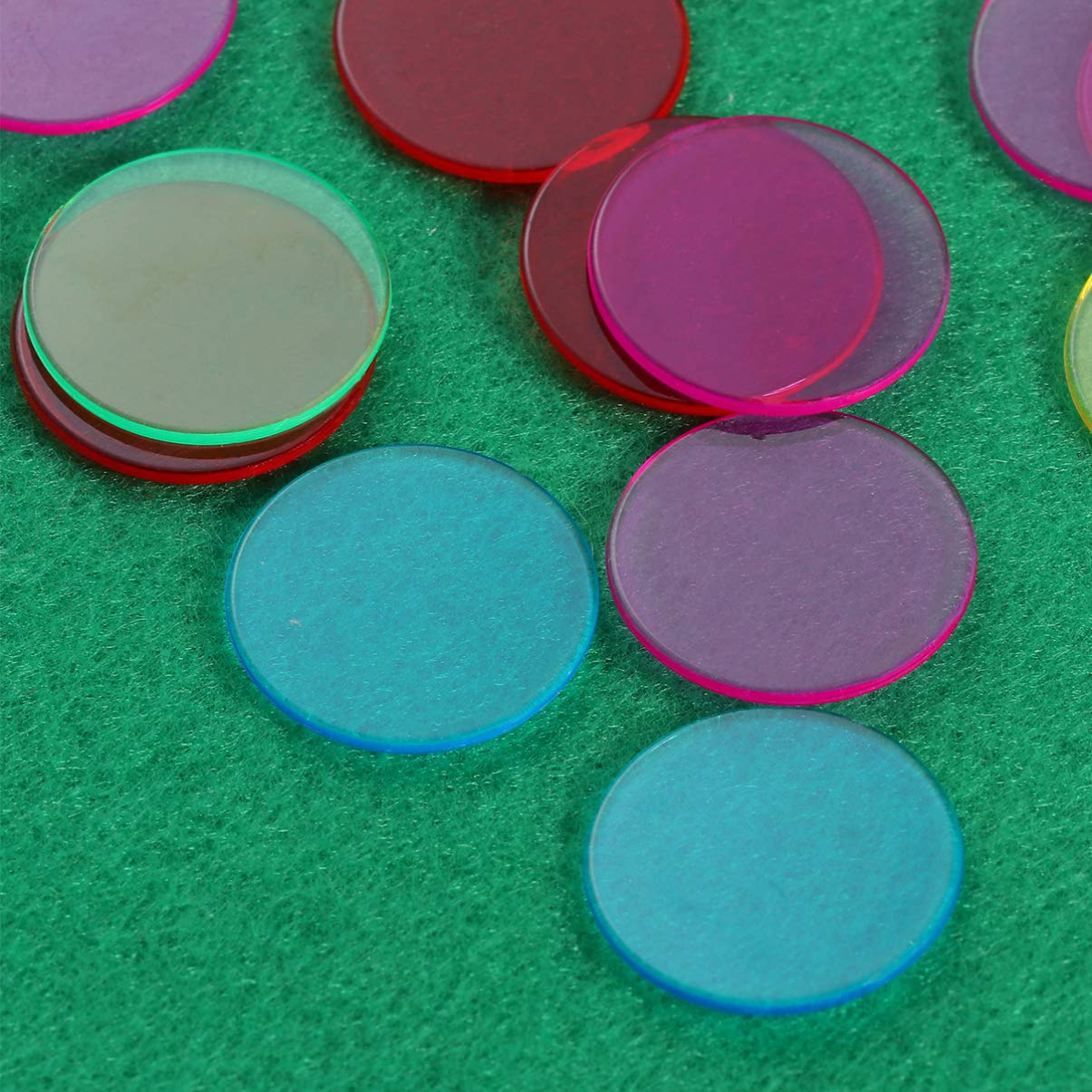 NUOBESTY 300pcs Colorful Plastic Bingo Chips - Bulk Counting Tokens for Bingo Games, Math Teaching, Classroom Activities & Kids Learning - Perfect for Game Nights, School Projects and Educational Fun