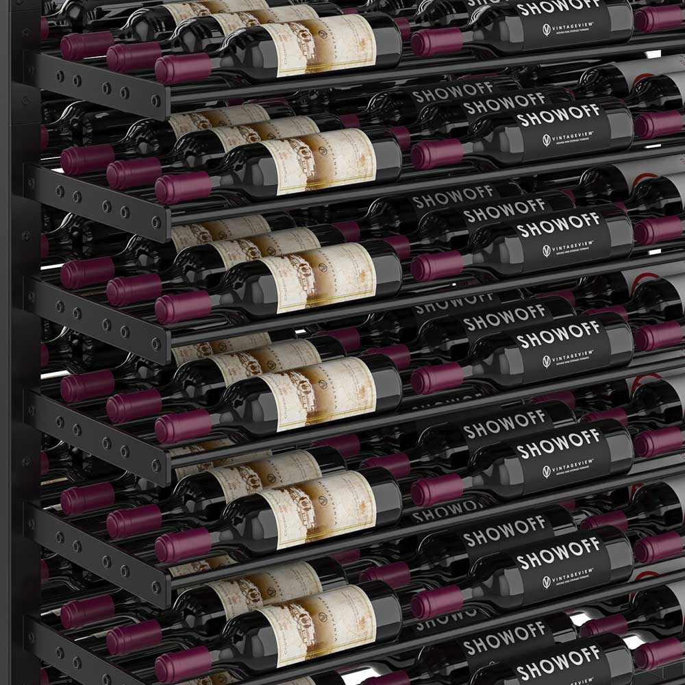 Evolution 144 Bottle Wine Display Rack - Premium Wooden Wine Storage Organizer for Home Bars, Restaurants & Wine Cellars - Perfect for Wine Collection & Entertaining Guests