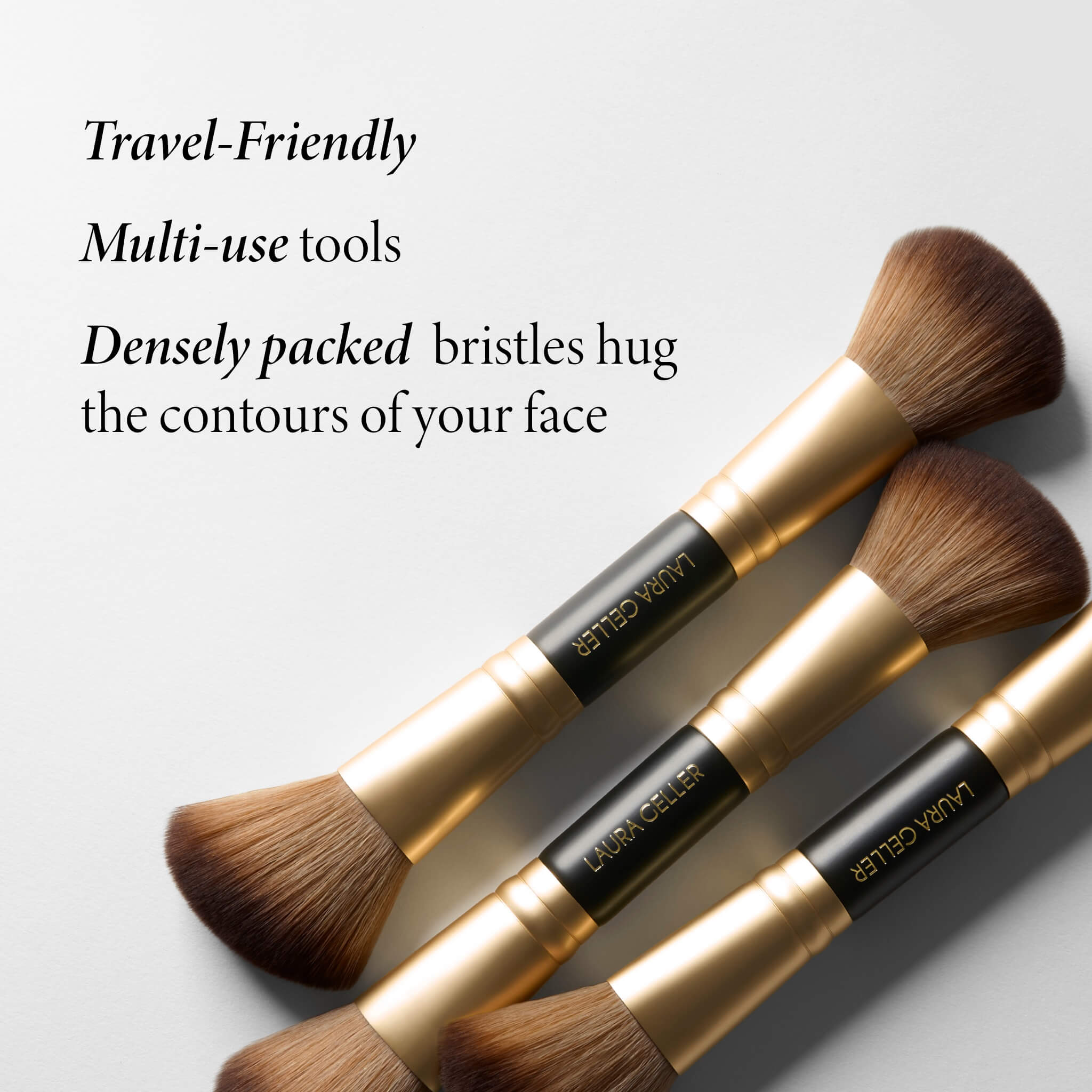 Face it All 2PC Brush Set - Professional Makeup Brush Kit for Foundation & Blending - Perfect for Daily Makeup Application & Travel