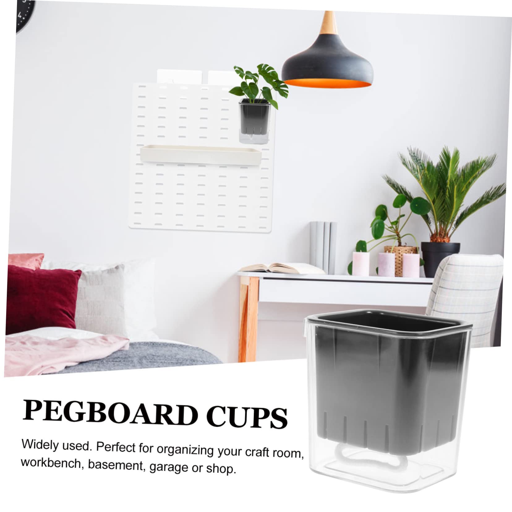 DOITOOL Pegboard Organizer Set - Wall Mount Hooks, Paper Towel Holder, Flower Pot Hanger & Craft Storage for Home, Office, Workshop - Perfect for DIY Projects, Kitchen Organization & Garden Tools (No Punching Required)
