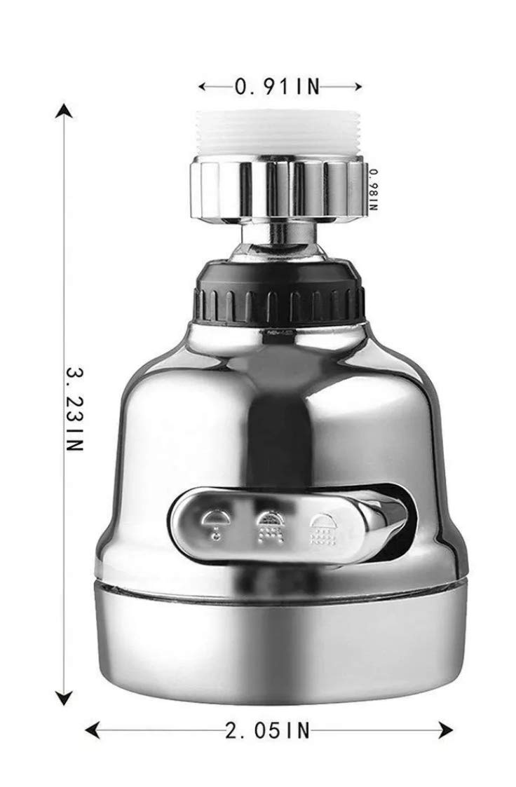 360 Degree Rotating Kitchen Faucet Spray Head - Adjustable Water Saving Nozzle for Easy Dish Washing & Sink Cleaning | Perfect for Modern Homes & Restaurants