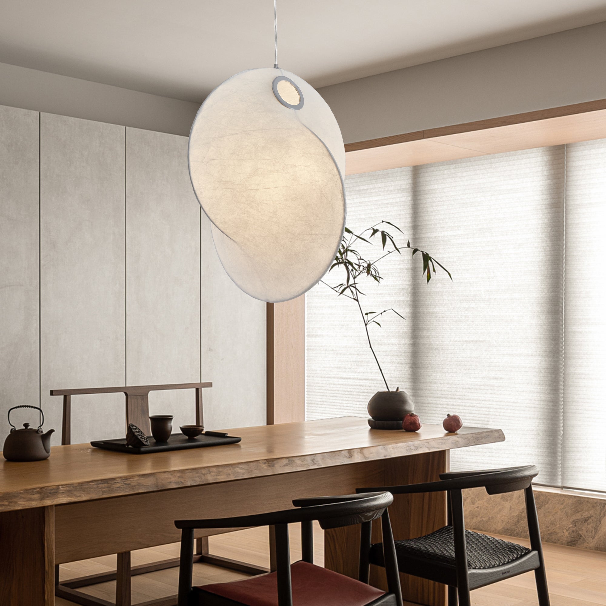 Celeste Crescent Pendant Light - Modern Moon-Shaped Hanging Fixture for Bedroom, Dining Room & Living Room Decor