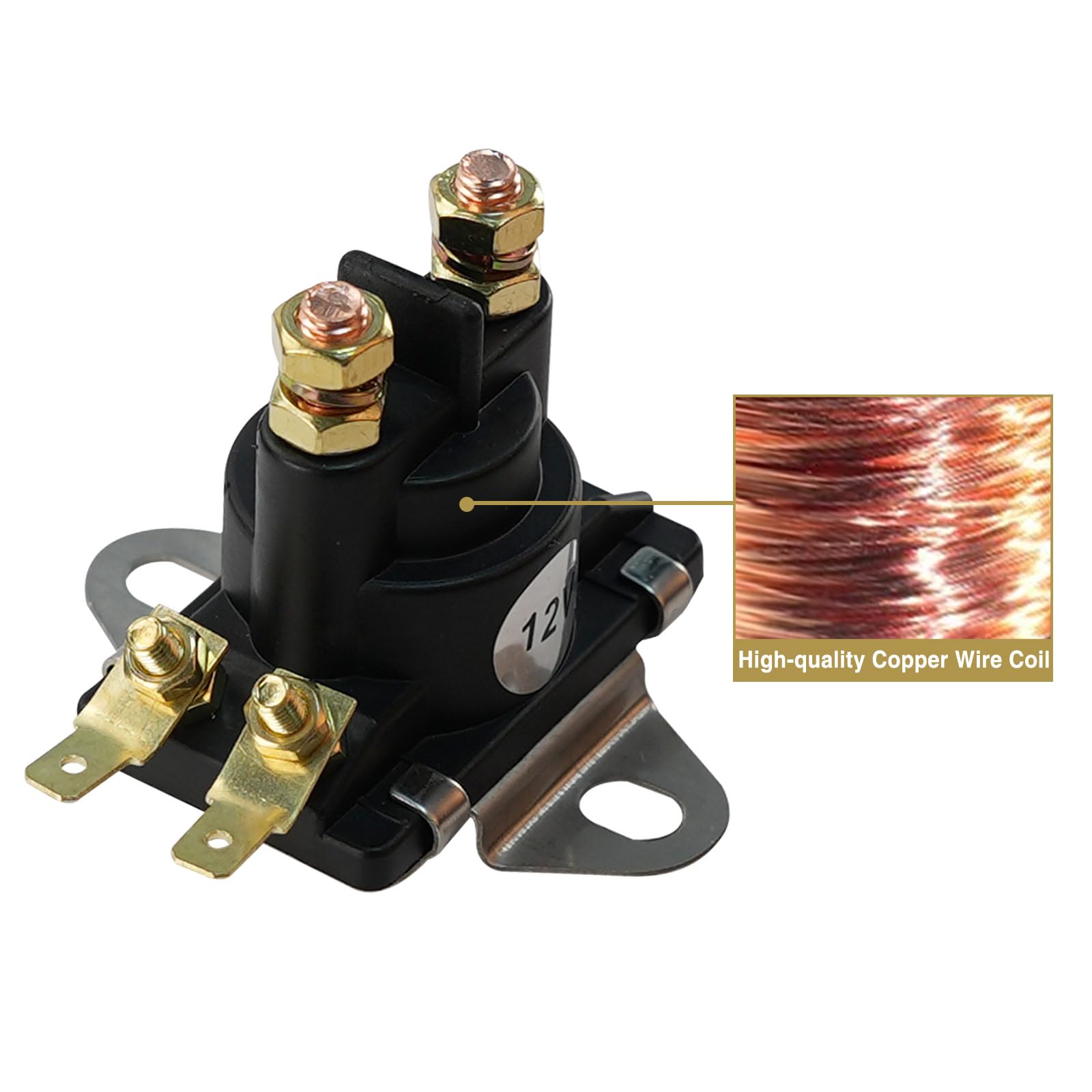 12V Starter Power Trim Solenoid Tilt Trim Solenoid for Mercury Mariner Mercruiser Outboard Motors 35HP-275HP - Replacement for 89-96158T 89-846070 89-94318 89-818864T - Perfect for Boat Engine Maintenance & Marine Repair