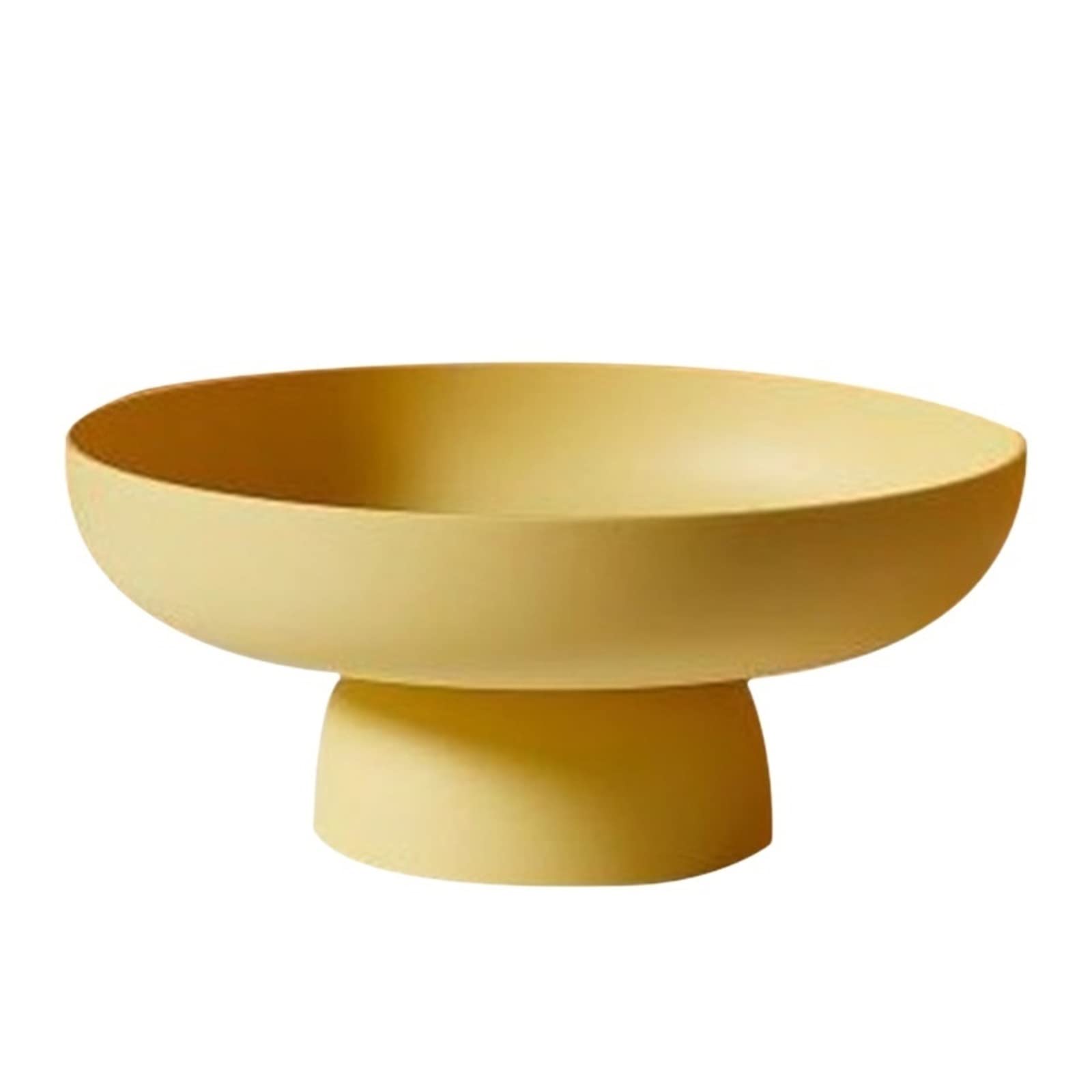 Modern Round Fruit Basket with Drain - Yellow Kitchen Countertop Bowl for Fresh Fruits, Snacks & Decor | Perfect for Dining Table Centerpiece, Home Decor & Party Serving