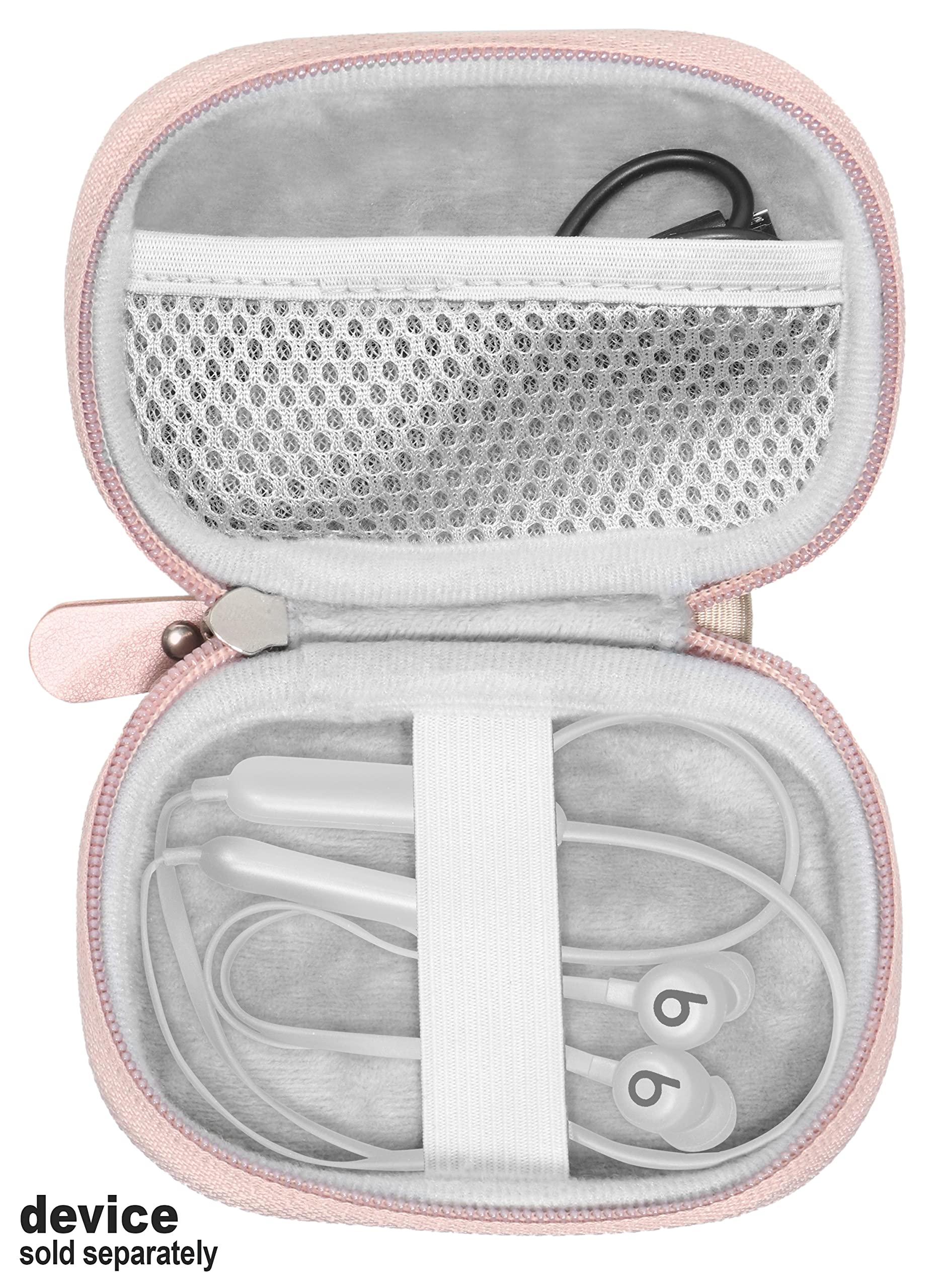 Premium Protective Case for Beats Flex & Powerbeats Wireless Earbuds - Durable Travel Storage Pouch with Carabiner Clip for Gym, Running, Hiking & Outdoor Activities