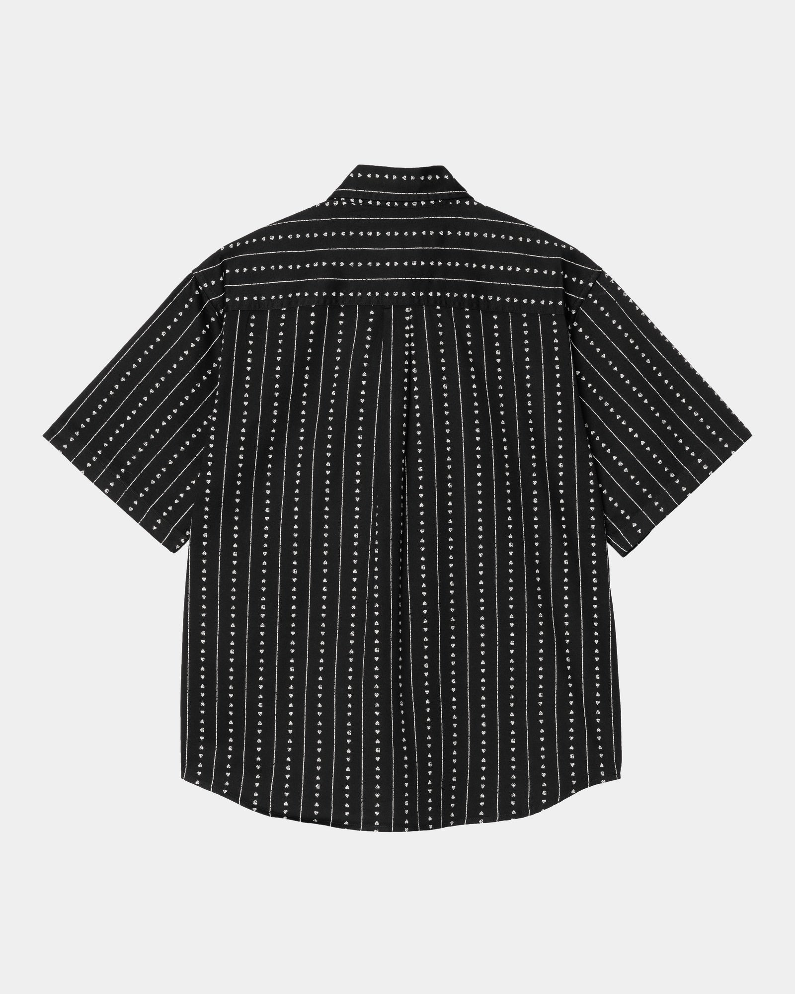 Drewes Men's Shirt - Black & Natural Heart C Pinstripe Button Down Shirt for Casual & Business Wear | Slim Fit Dress Shirt for Office, Date Night & Special Occasions