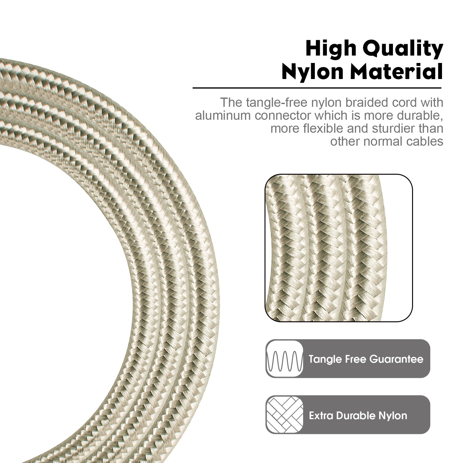 WGGE USB C to USB C Cable 3.1 Gen 2 Fast Charging 10FT - Nylon Braided Type C Cable for MacBook Pro, Nintendo Switch, Google Pixel, HTC 10, LG G5 - Perfect for Home, Office & Travel Charging