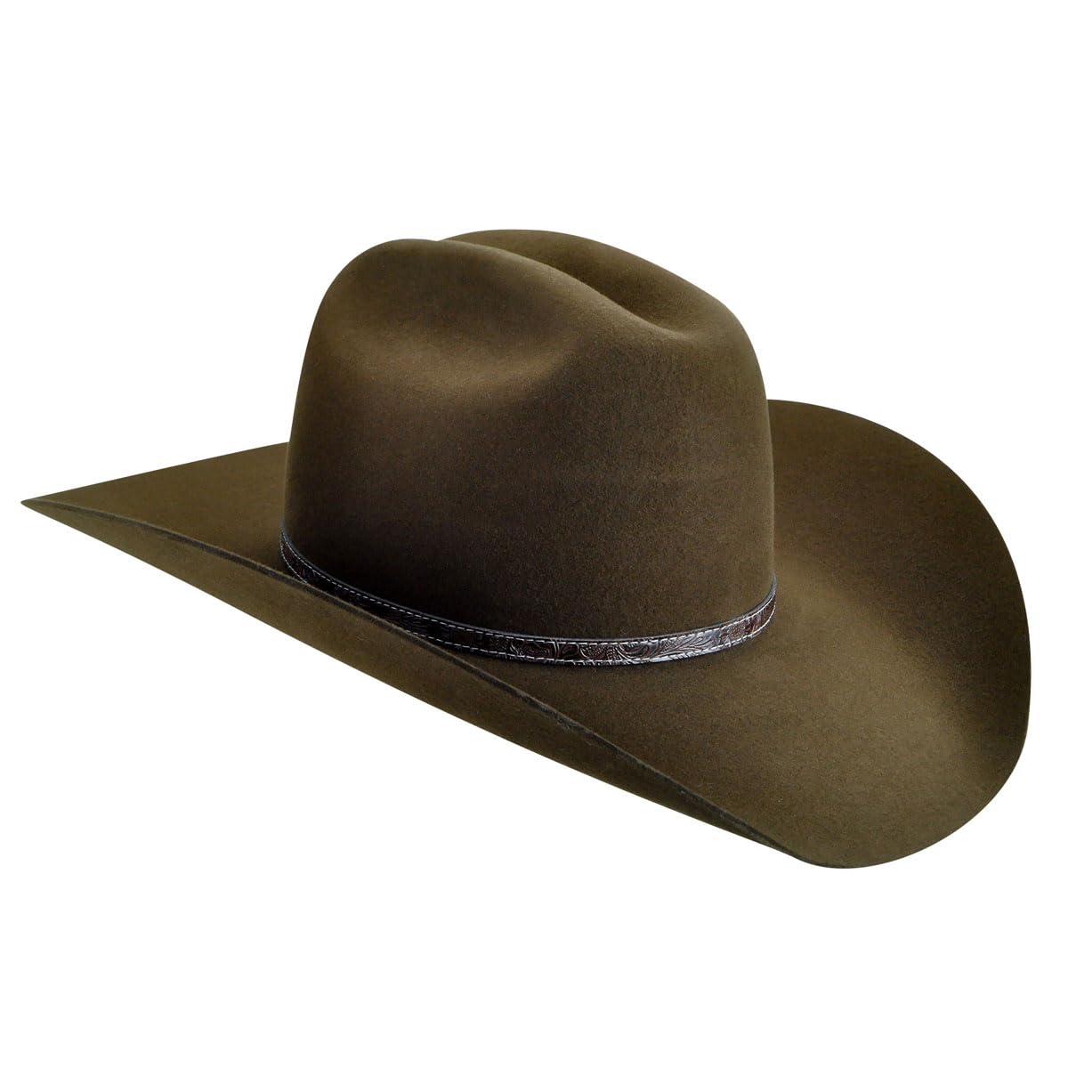 Roderick 3X Cowboy Western Hat for Men - Genuine Felt Cowboy Hat with Wide Brim - Perfect for Rodeo, Ranch Work, and Country Music Festivals