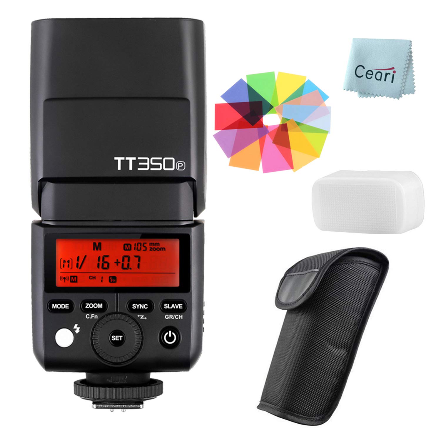 Godox TT350P 2.4G Wireless GN36 HSS 1/8000s TTL Speedlite Flash for Pentax 645Z, K-3II, K-1, KP, K-50, K-S2, K70 DSLR Cameras - Perfect for Wedding, Portrait & Outdoor Photography