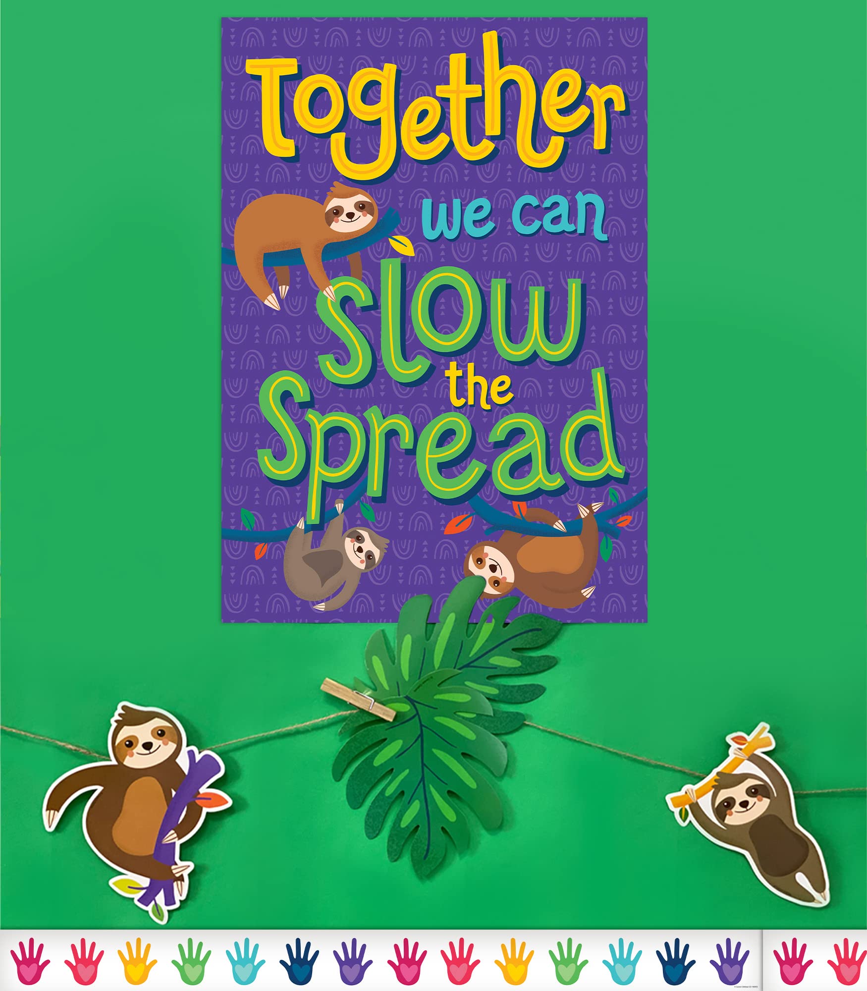 One World Together We Can Slow the Spread Poster - Motivational Classroom Decor for Teachers & Students - Perfect for School Bulletin Boards & Social Distancing Awareness