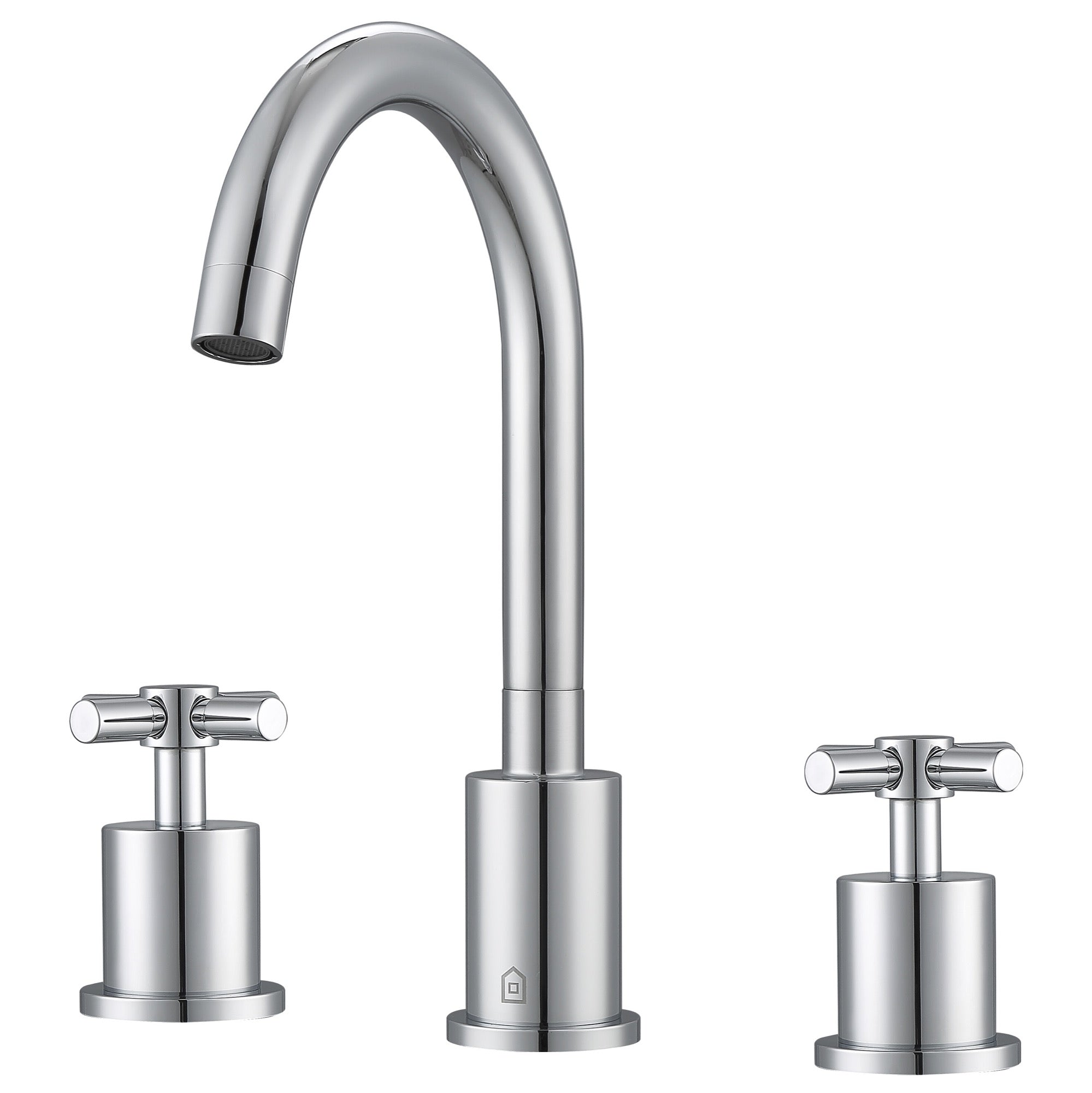 Prima 3 Widespread Double Handle Bathroom Faucet - Brushed Nickel Bathroom Sink Faucet with Pop-Up Drain Assembly - Perfect for Modern Bathroom Vanities and Powder Rooms