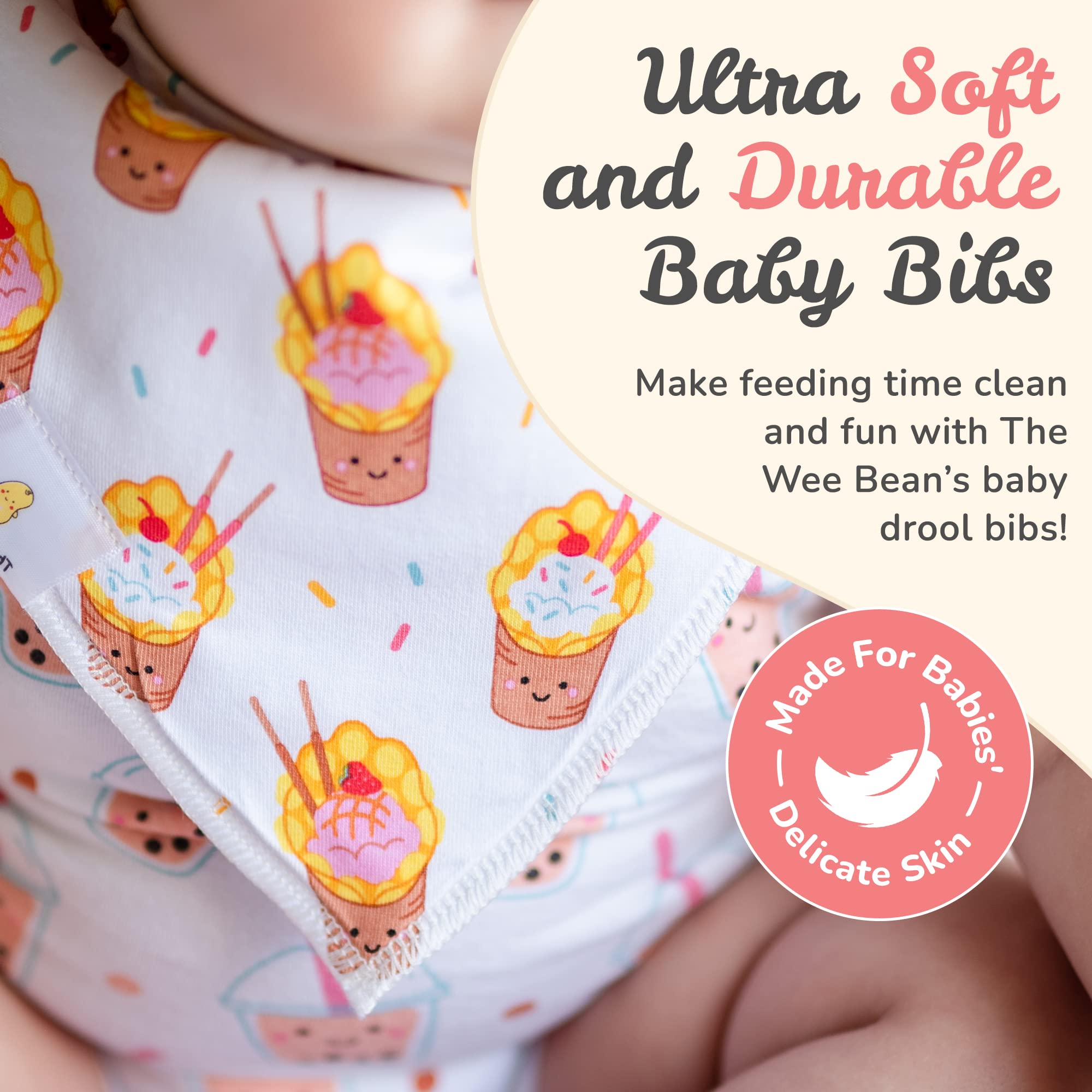 Organic Cotton Bandana Bibs 2-Pack for Babies - Soft Unisex Drool Bibs for Boys & Girls - Perfect for Teething, Drooling & Mealtime - Cute & Absorbent Baby Accessories