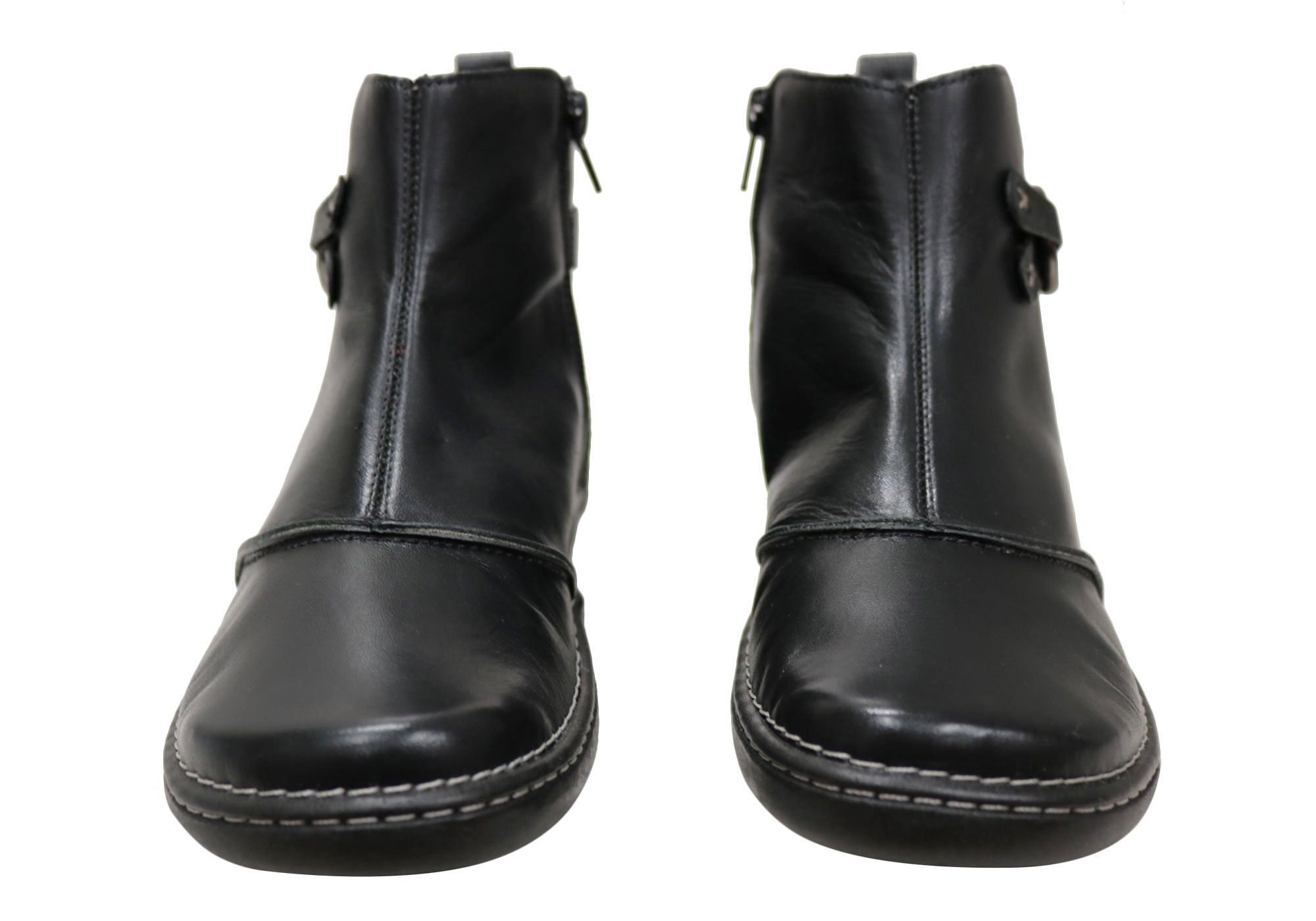 J Gean Andrea Women's Comfortable Leather Ankle Boots - Brazilian Made - Perfect for Fall Fashion, Office Wear & Casual Outings