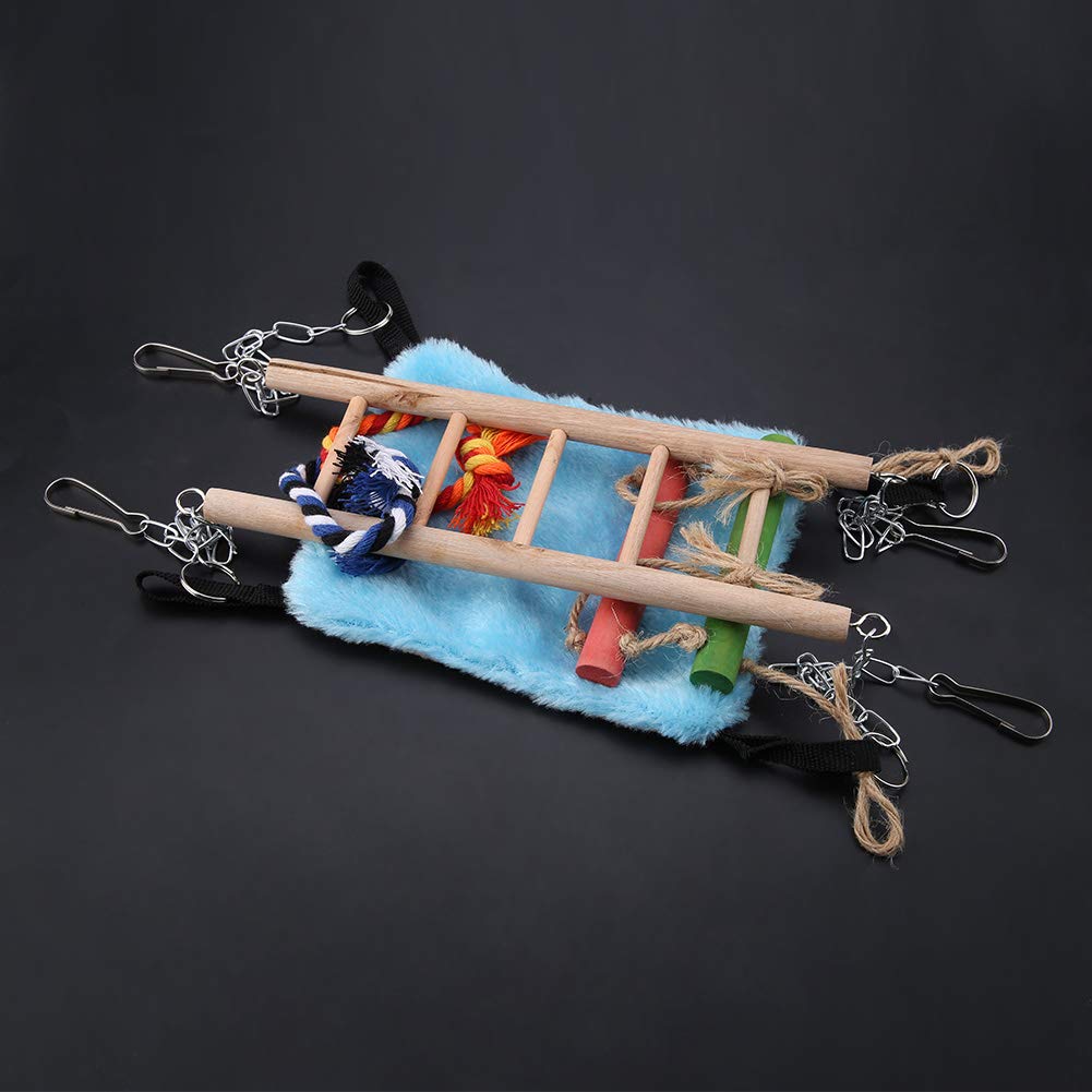 Climbing Net for Birds - Durable Bird Playground Toy Set with Swing Rope & Hanging Net - Perfect Cage Accessories for Parrots, Hamsters, Ferrets & Rats - Ideal for Playtime & Exercise in Aviaries & Pet Cages