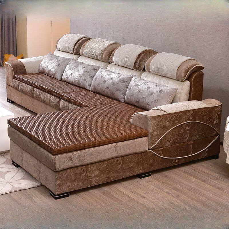 L-Shaped Reclining Sofa in Coffee Brown - Right-Hand Facing Sectional Couch with Cup Holders | Perfect for Living Room, Home Theater & Family Gatherings