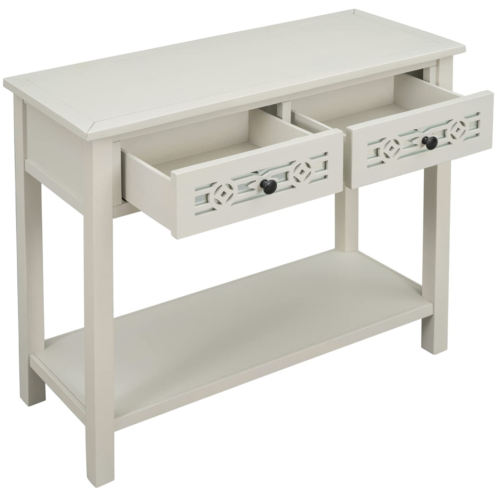 Farmhouse Narrow Console Table with Drawers - 35