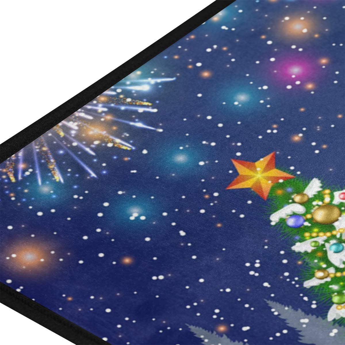 DOMIKING Non-Slip Christmas Kitchen Rug - Snowman Design Holiday Floor Mat, 39