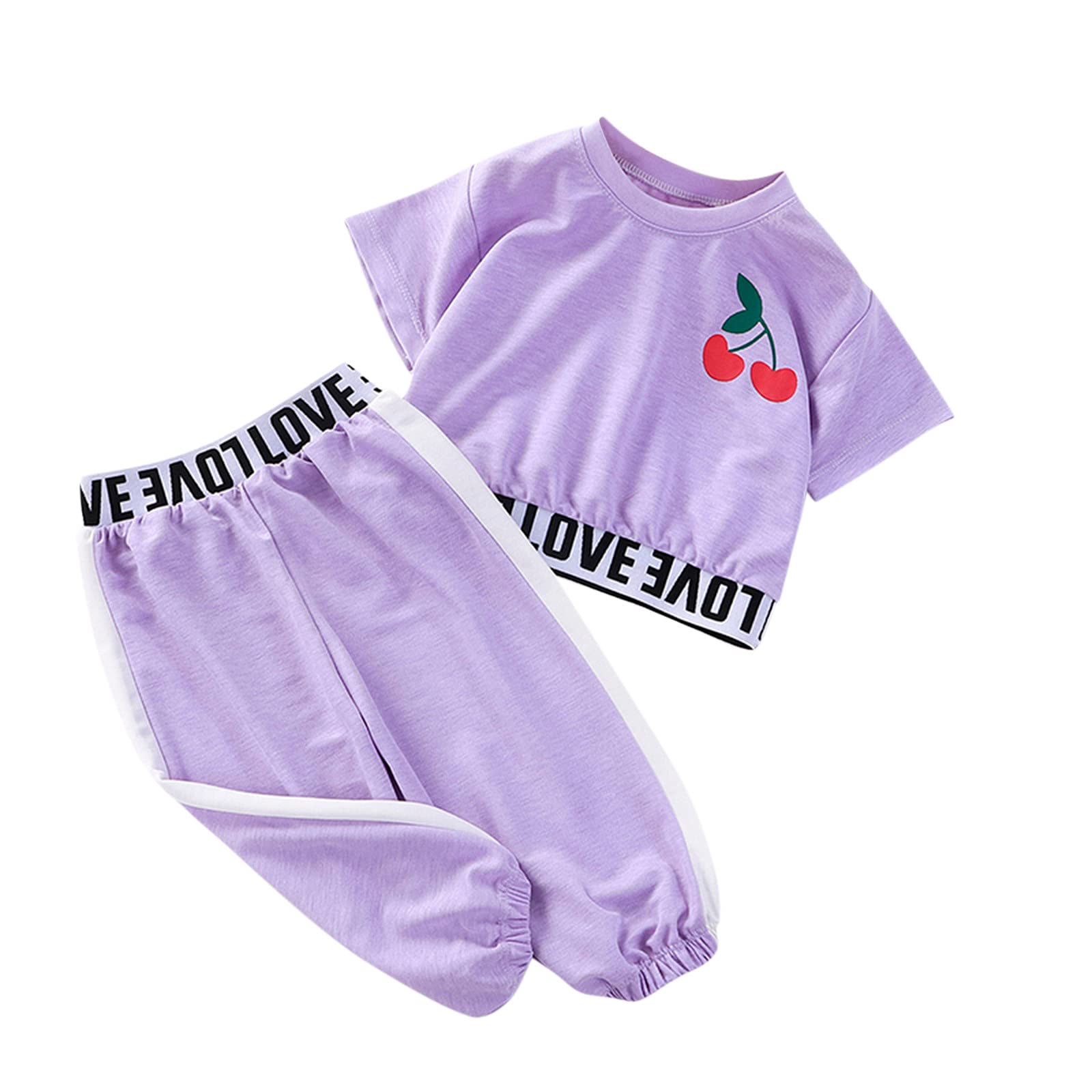 Baby Girl Letter Love T-Shirt & Pants Set - Cute Toddler Outfits for Playtime