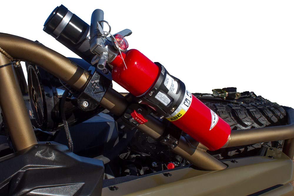 Dragonfire Quick Release Fire Extinguisher Mount for Honda Talon 1000R & 1000X - Universal UTV/ATV Safety Accessory for Off-Road Adventures & Emergency Protection