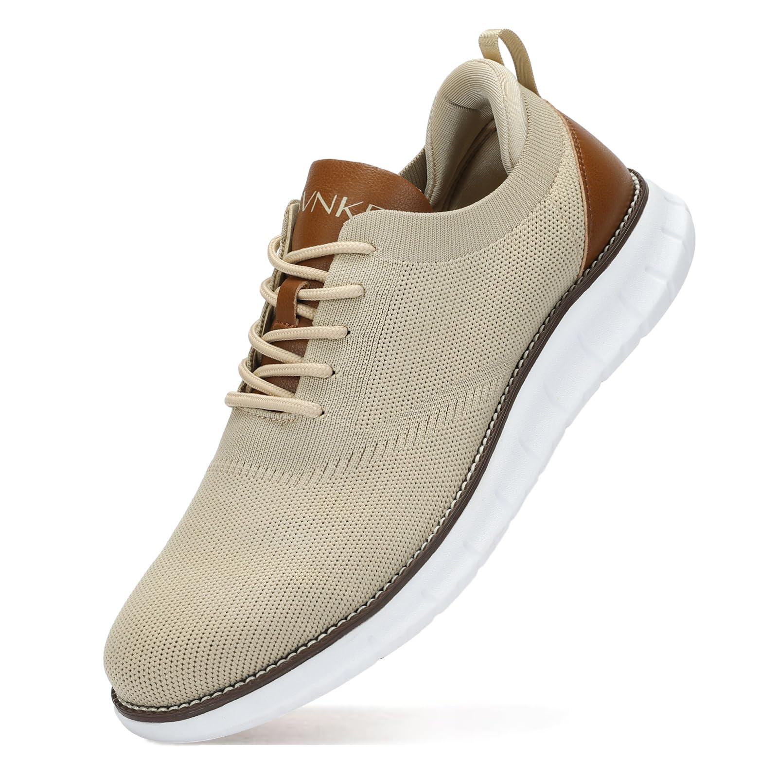 Men's Breathable Mesh Dress Shoes - Casual Business Oxford Sneakers with Thick Sole for Walking & Tennis | Lightweight Comfortable Lace-Up Footwear for Office, Travel & Daily Wear