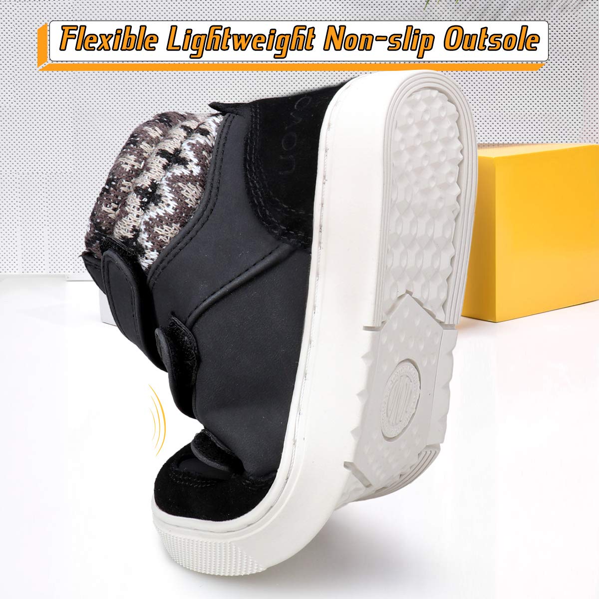**Waterproof Boys Snow Boots - Winter Boots for Kids with Warm Fur Lining & Slip-Resistant Sole - Toddler & Little Boys Outdoor Snow Boots for Cold Weather Play & Snow Adventures**
