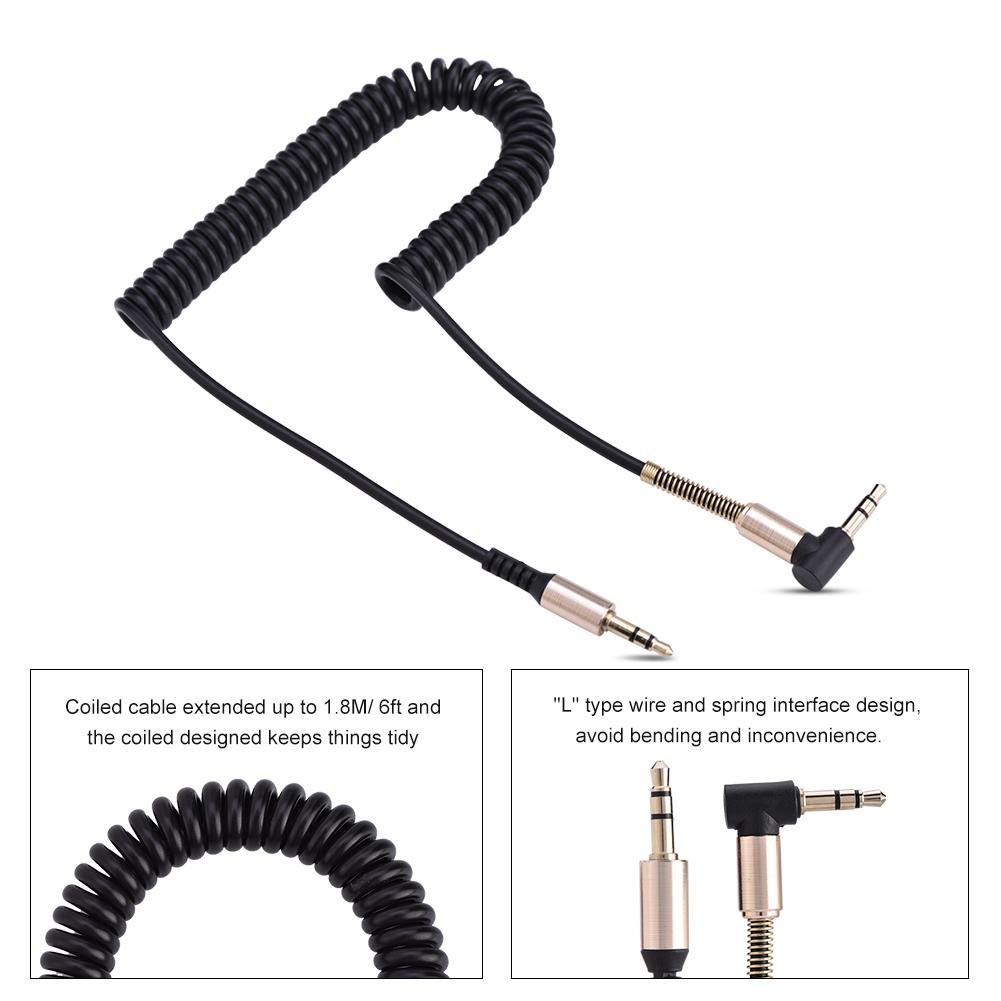 3.5mm Male to Male Audio Cable, 1.8m (6ft) AUX Stereo HiFi Sound Cord for Computer, Speaker, Amplifier, CD Player, MP3, MP4 - Perfect for Home Audio, Car Stereo, and Portable Music Devices