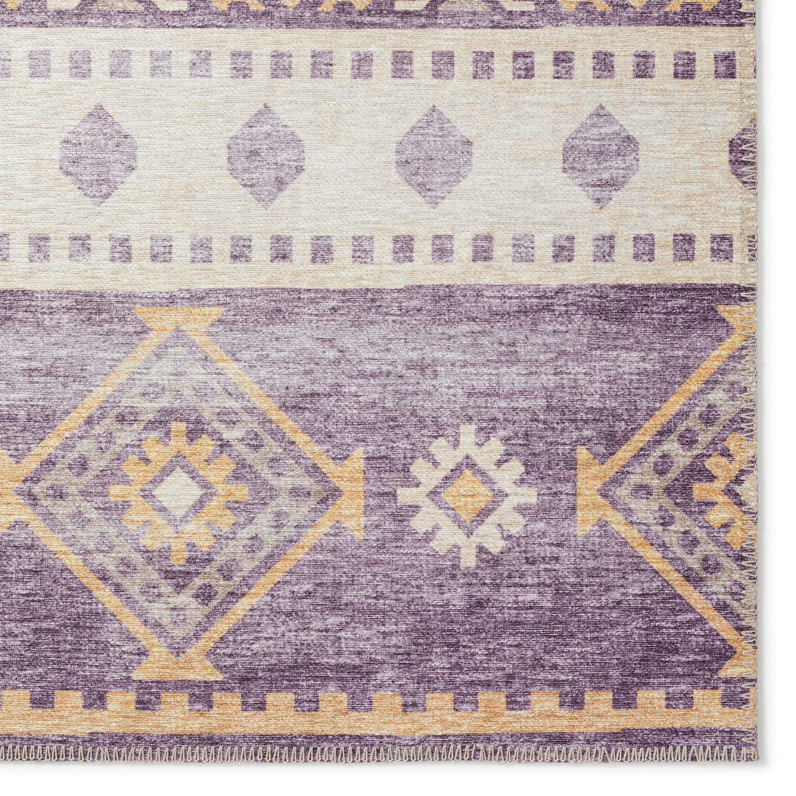 Addison Rugs Yuma AYU42 Purple 8' x 8' Square Area Rug - Soft & Durable for Living Room, Bedroom, or Office Decor