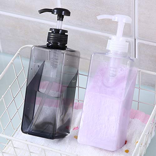 BESTOTTAM 650ml Refillable Empty Plastic Bottle for Liquid, Shampoo, Soap Dispenser - Travel Size Dark Green Bottles for Hand Wash, Body Lotion, Massage Oils | Perfect for Bathroom, Gym, Travel & Camping Essentials