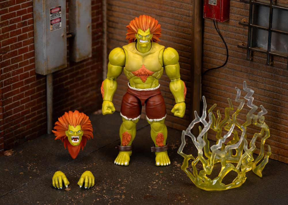 Jada Toys 1/12 Scale 6-Inch Ultra Street Fighter II: The Final Challengers Blanka Action Figure - Collectible Fighting Game Character for Display & Play