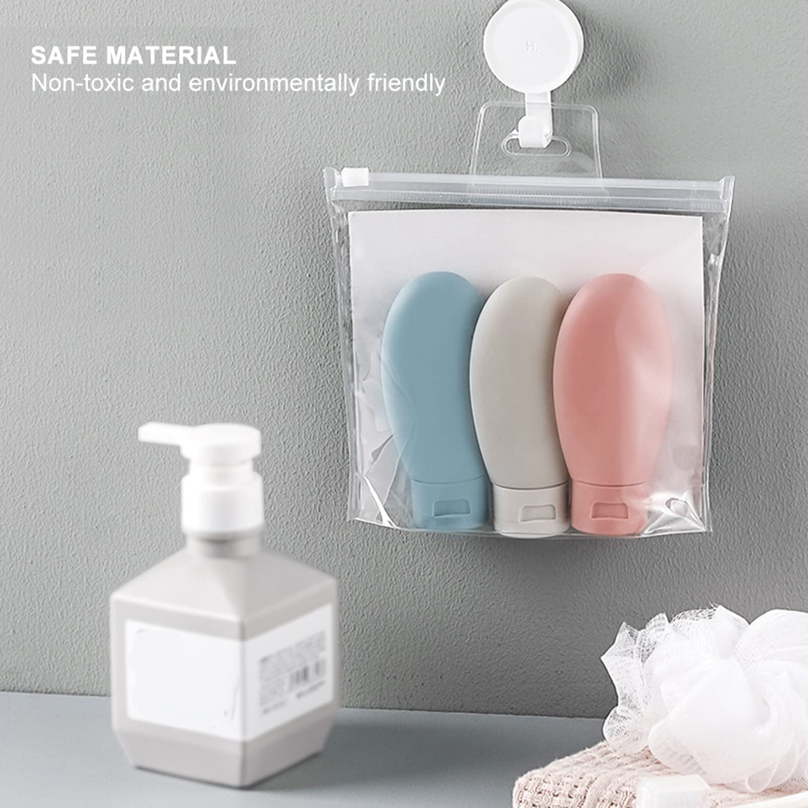 3pcs Silicone Travel Bottles for Shampoo, Shower Gel & Lotion - Leak-Proof Toiletry Containers for Airplane Carry-On | Perfect for Vacation, Gym & Business Trips